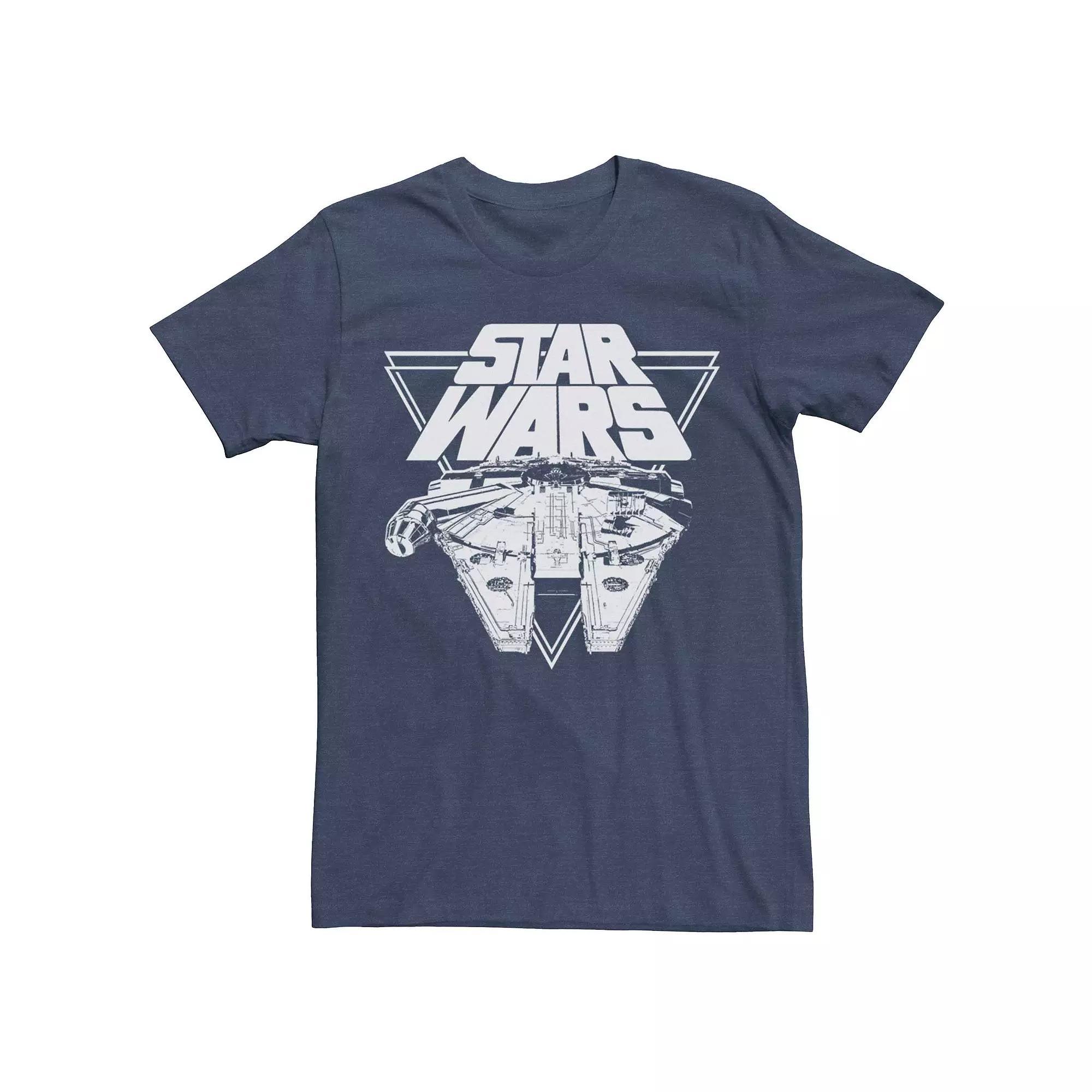 Men's Star Wars Millennium Falcon Strike Graphic T-shirt, Size: Large, Navy Grey Product Image