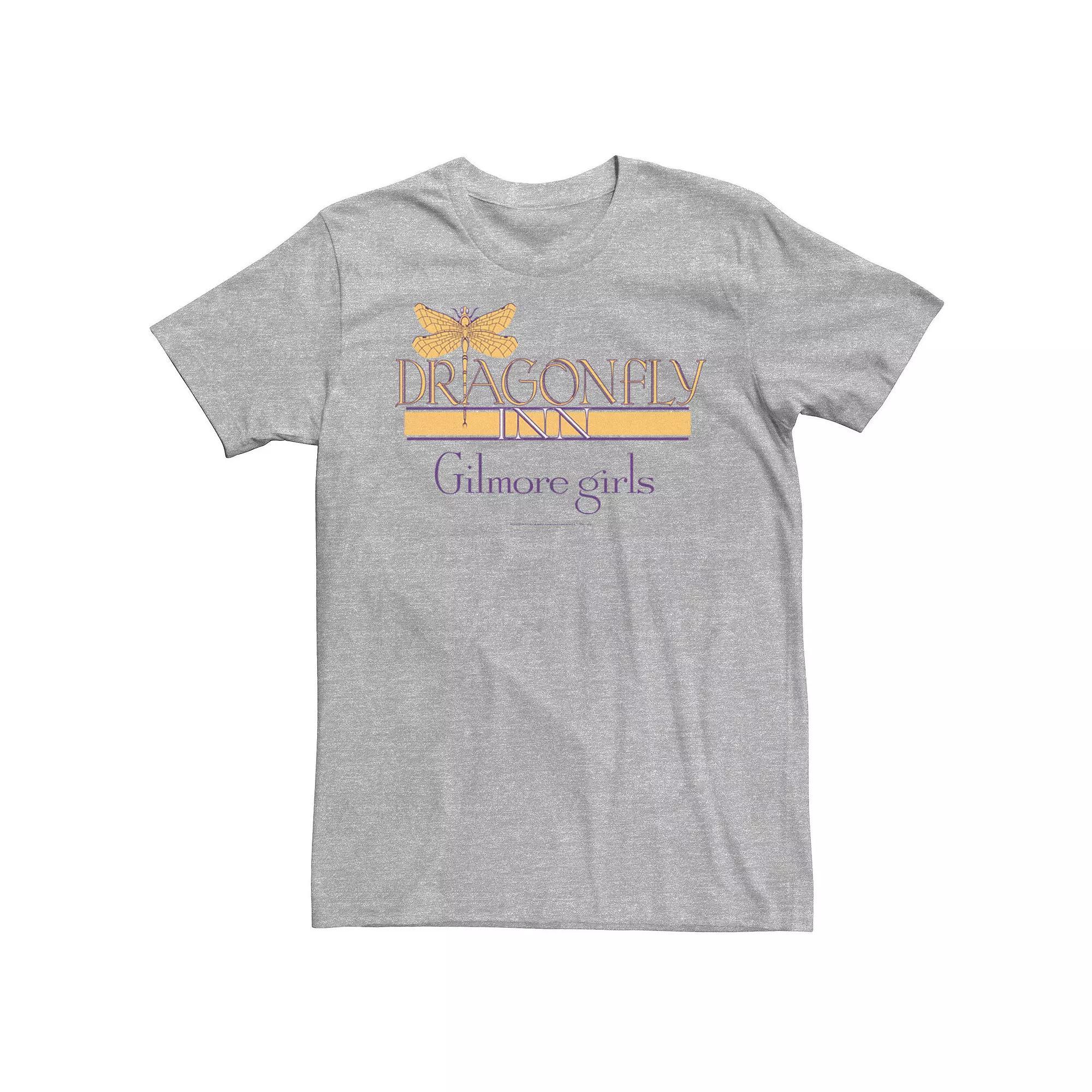 Men's Gilmore Girls Dragonfly Inn Logo Tee, Size: 3XL, Athletic Grey Product Image