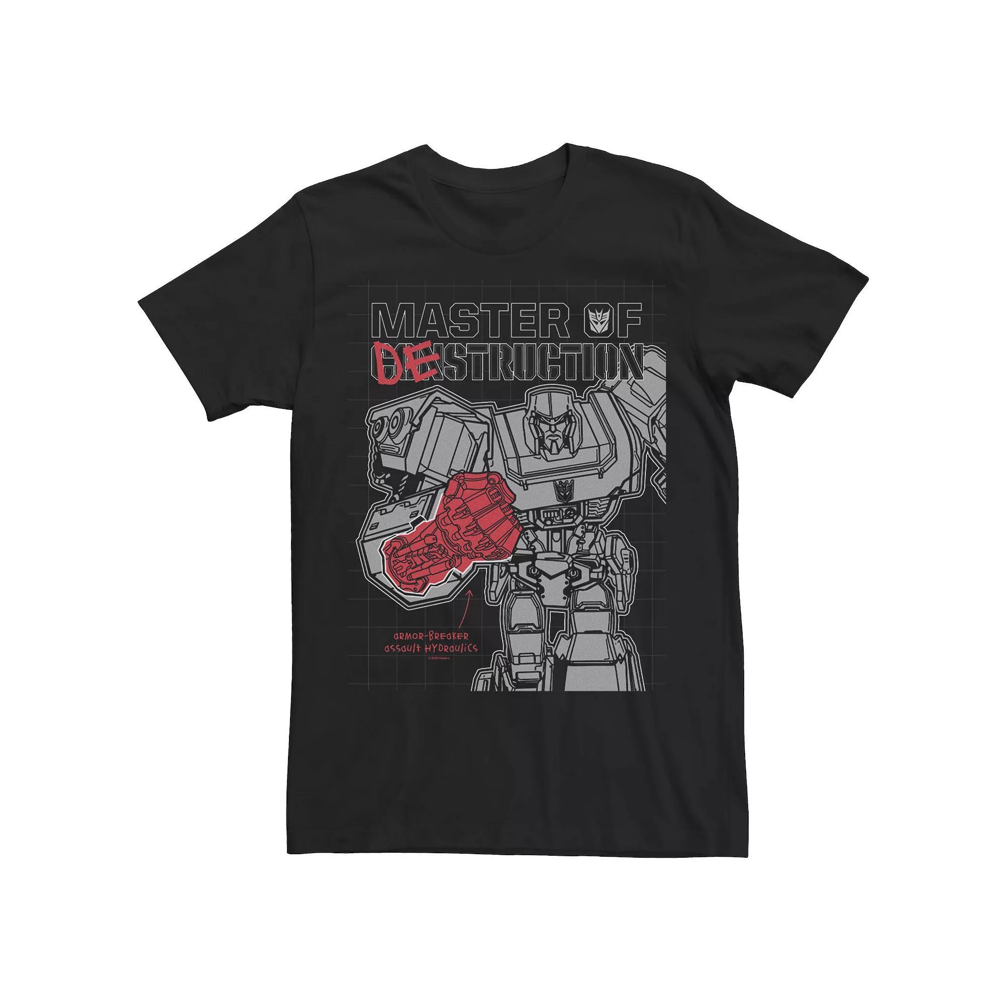 Men's Transformers Megatron Master Of Destruction Color Pop Tee, Size: XL, Black Product Image