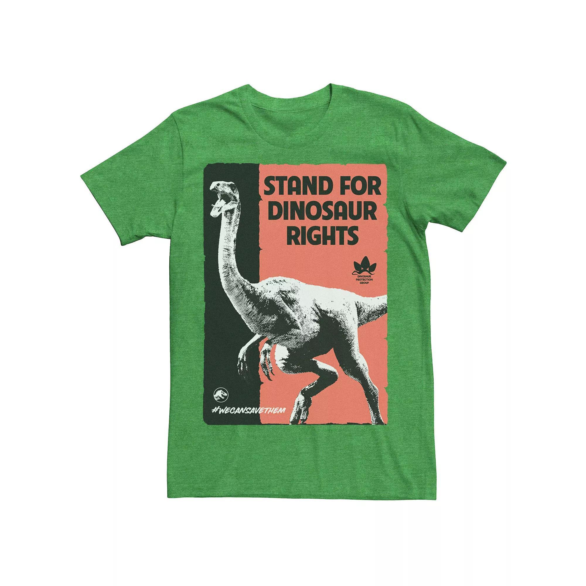 Men's Jurassic World Stand For Dinosaurs Poster Tee, Size: Medium, Red Product Image