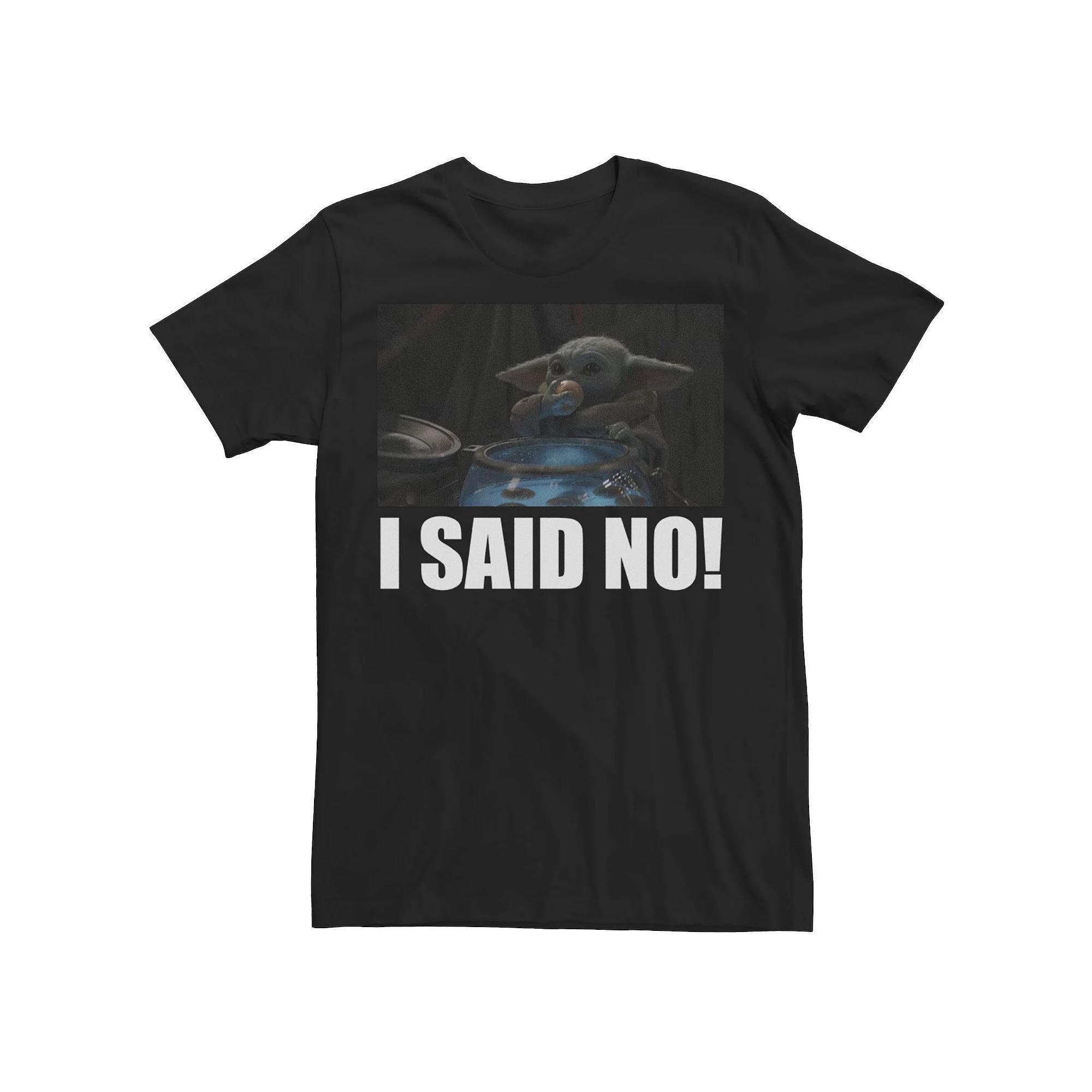 Big & Tall Star Wars: The Mandalorian The Child I Said No R5 Tee, Men's, Size: LT, Black Product Image