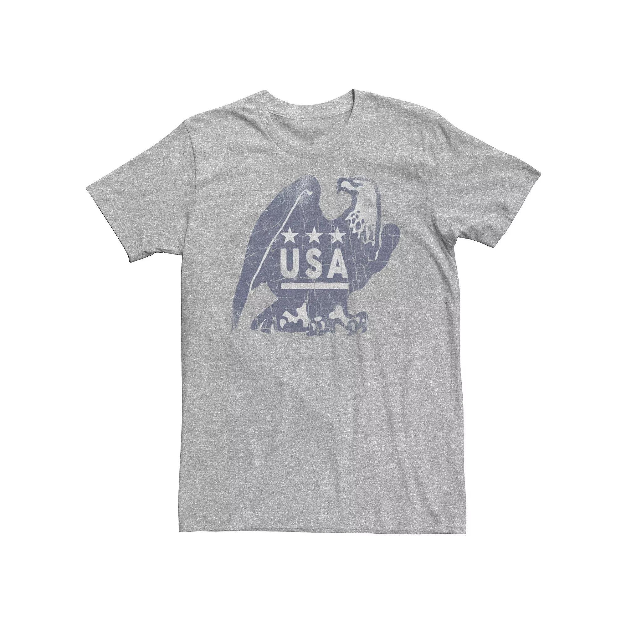 Men's USA Eagle Distressed Portrait Tee, Size: Small, Athletic Grey Product Image