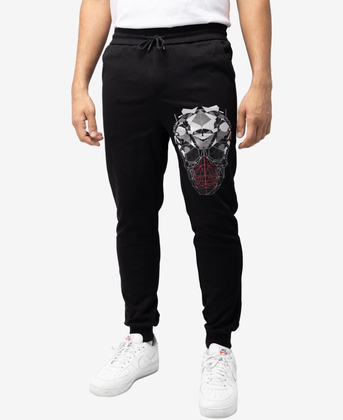 Spring + Mercer Mens Rinestone Embellished Skull Jogger Product Image