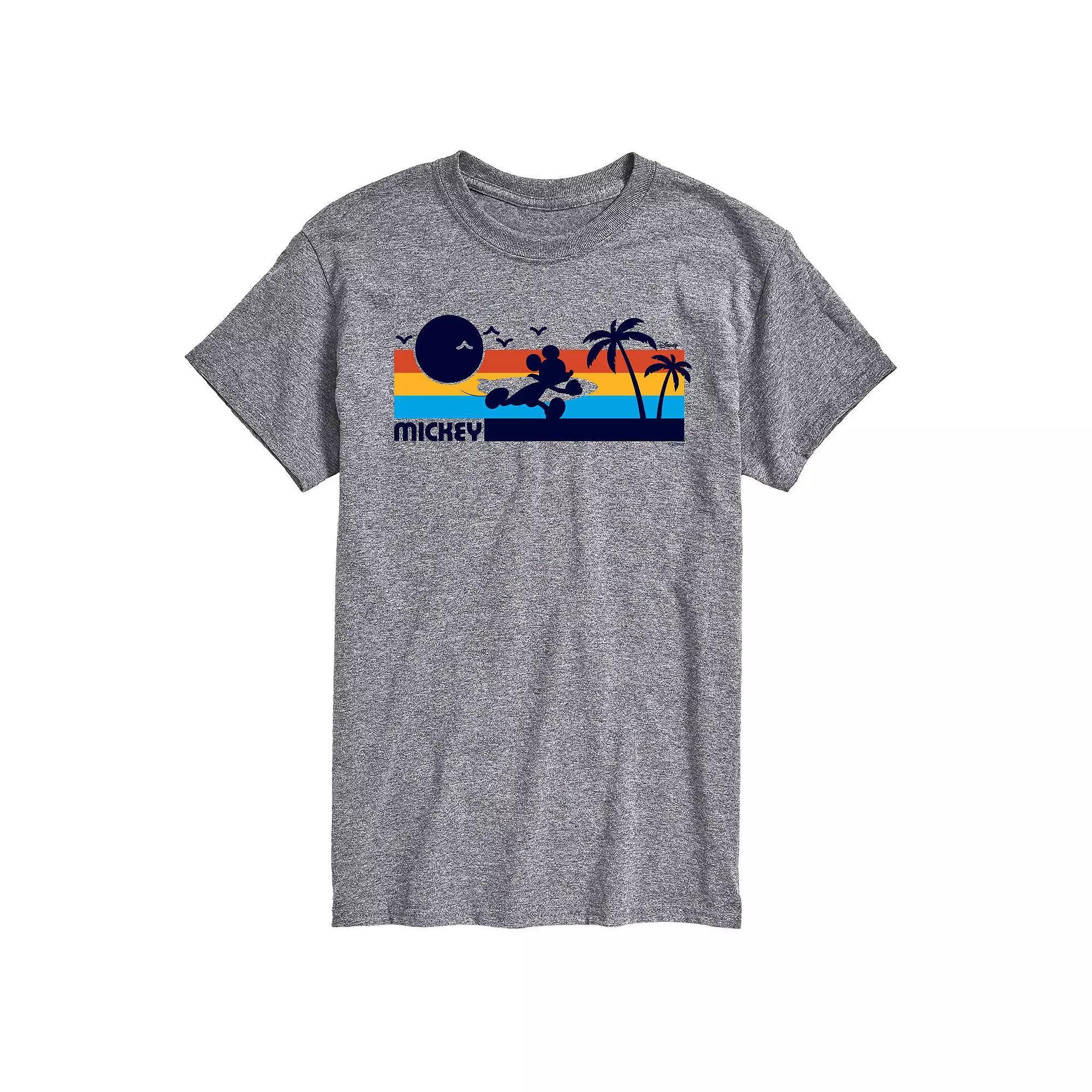 Disney's Mickey Mouse Big & Tall Sunset Graphic Tee, Men's, Size: XL Tall, Gray Product Image
