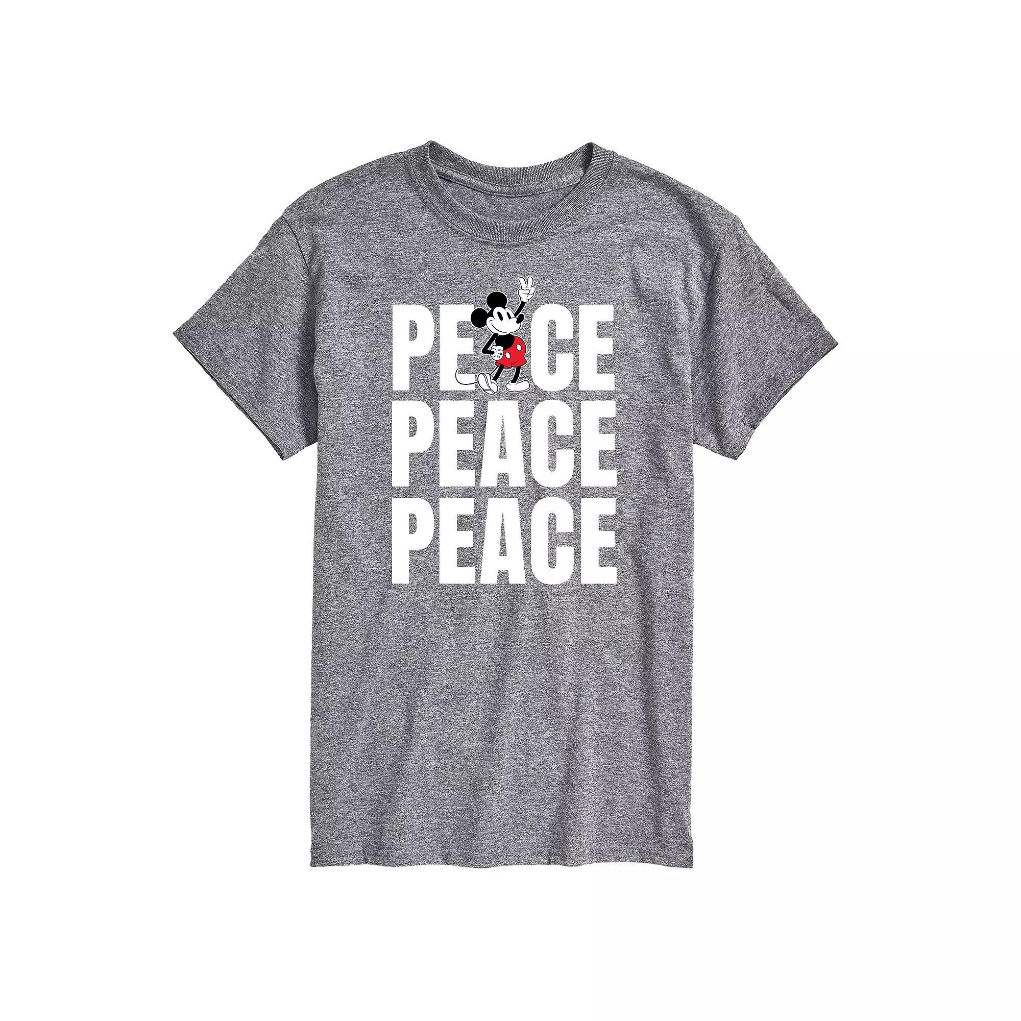 Disneys Mickey Mouse Mens Peace Graphic Tee Product Image