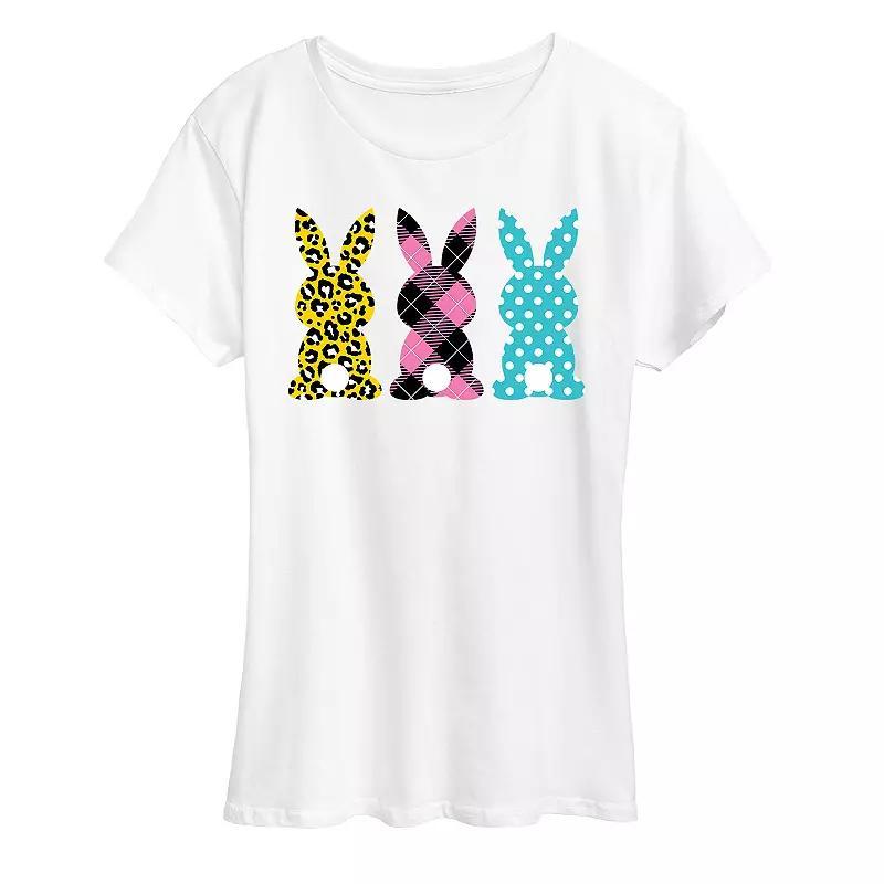 Womens Patterned Bunnies Graphic Tee Product Image