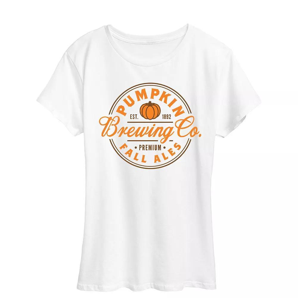 Womens Pumpkin Brewing Co Halloween Tee, Girls Product Image