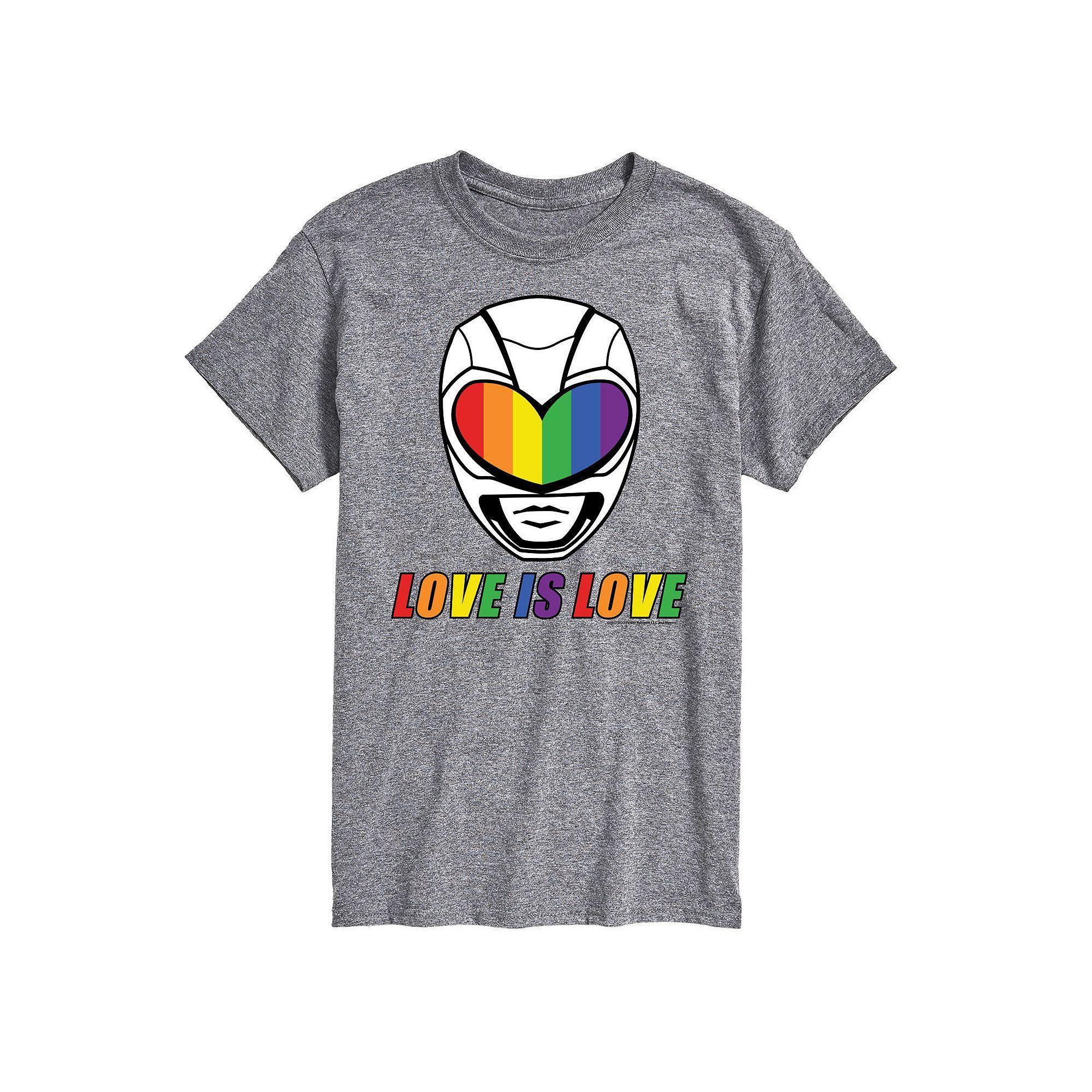 Big & Tall Power Rangers Love Is Love Graphic Tee, Mens Product Image