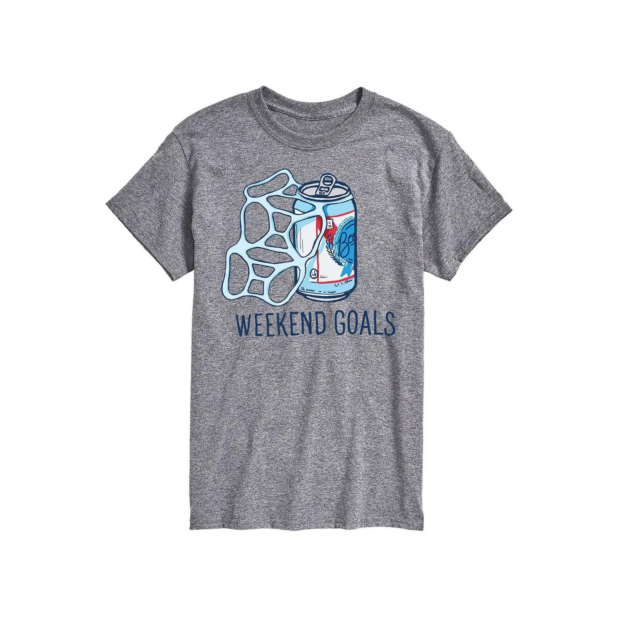 Mens Beer Weekend Goals Tee Product Image