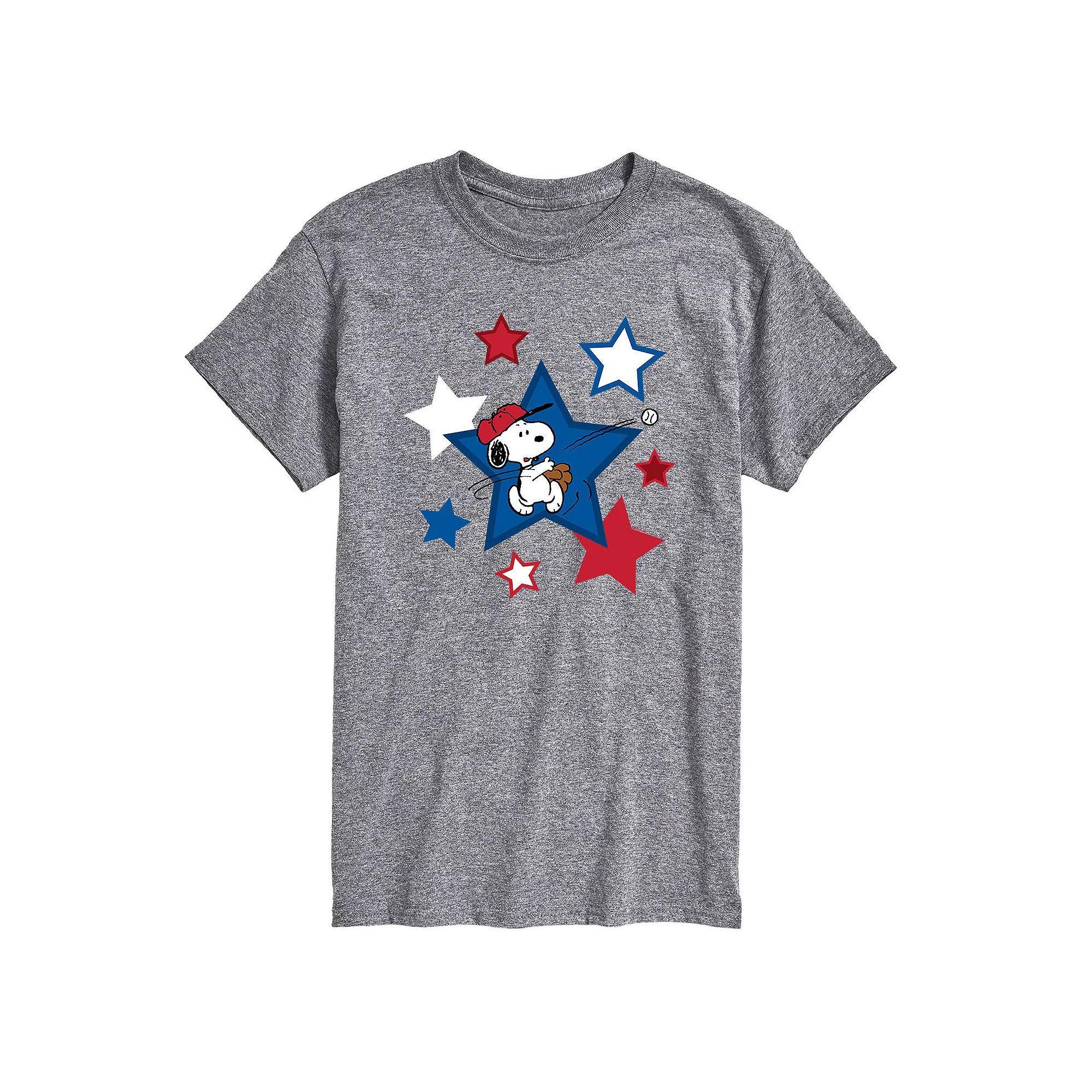 Mens Peanuts Snoopy Baseball Stars Tee Product Image