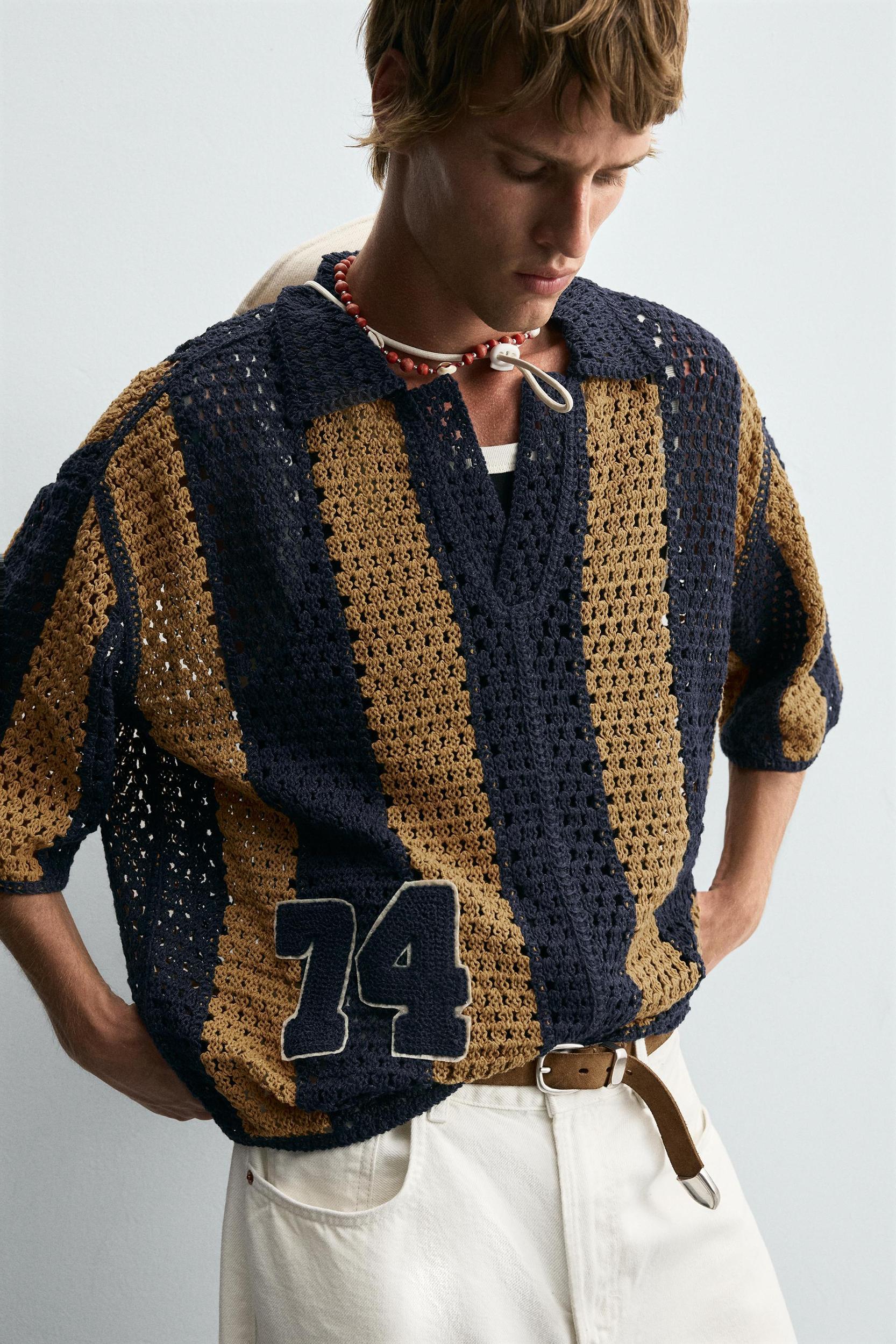CROCHET PATCH SHIRT Product Image