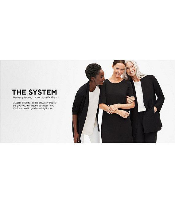 Eileen Fisher Simple Side Slit Open Front Merino Wool Cardigan Product Image