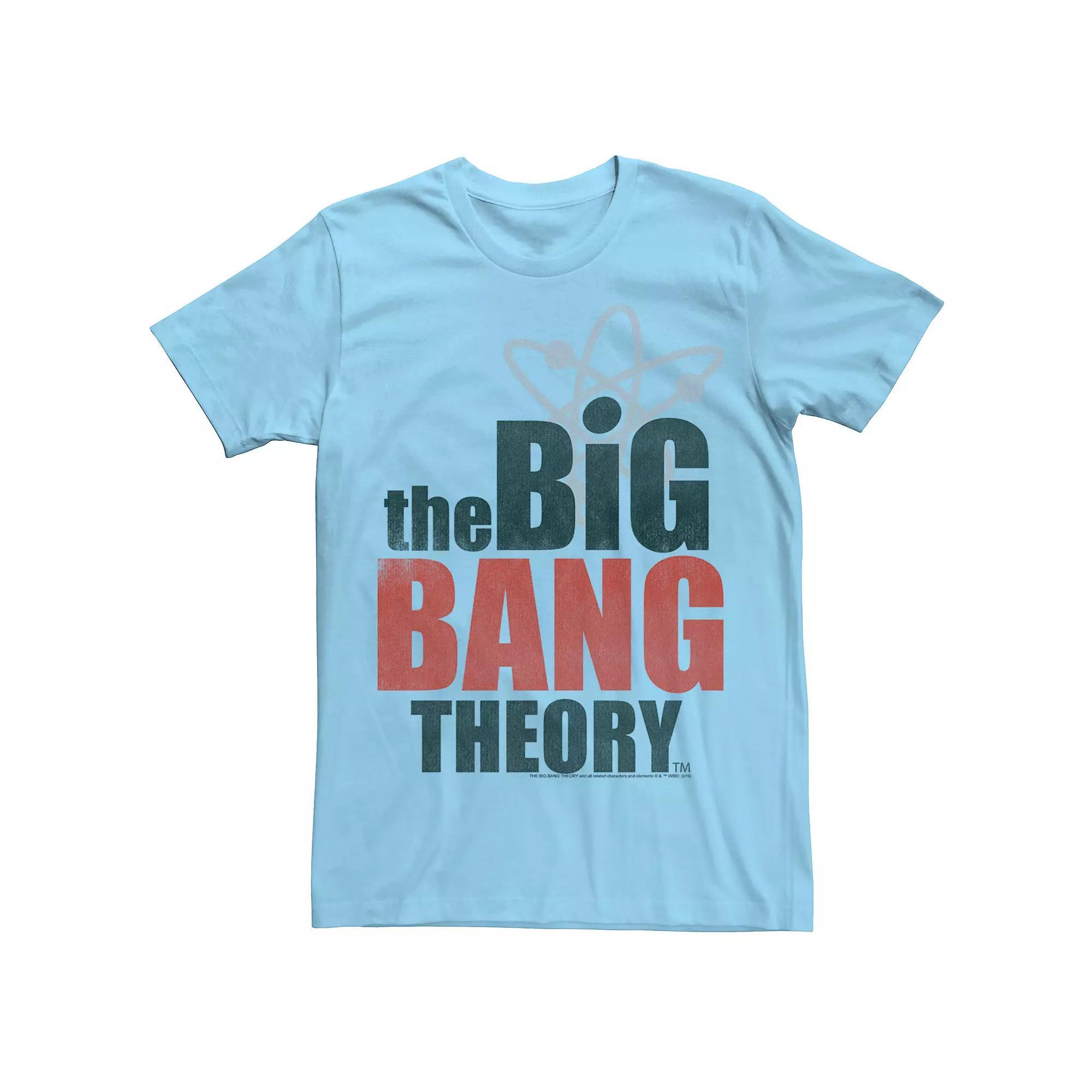 Men's The Big Bang Theory Logo Stack Tee, Size: Small, Light Blue Product Image