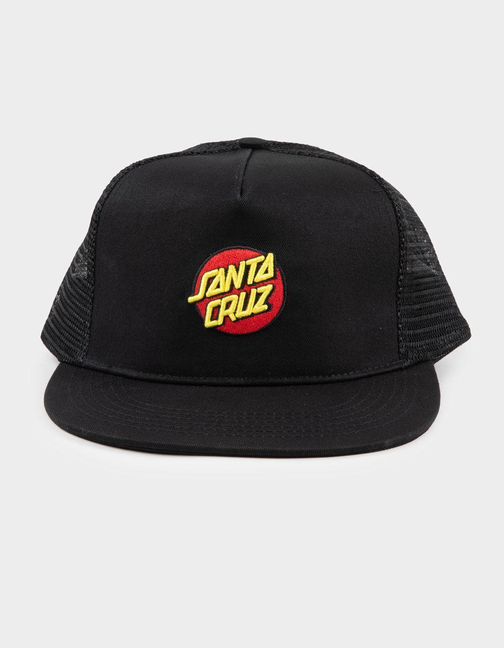 SANTA CRUZ Embroidered Structured Trucker Hat - BLACK Product Image