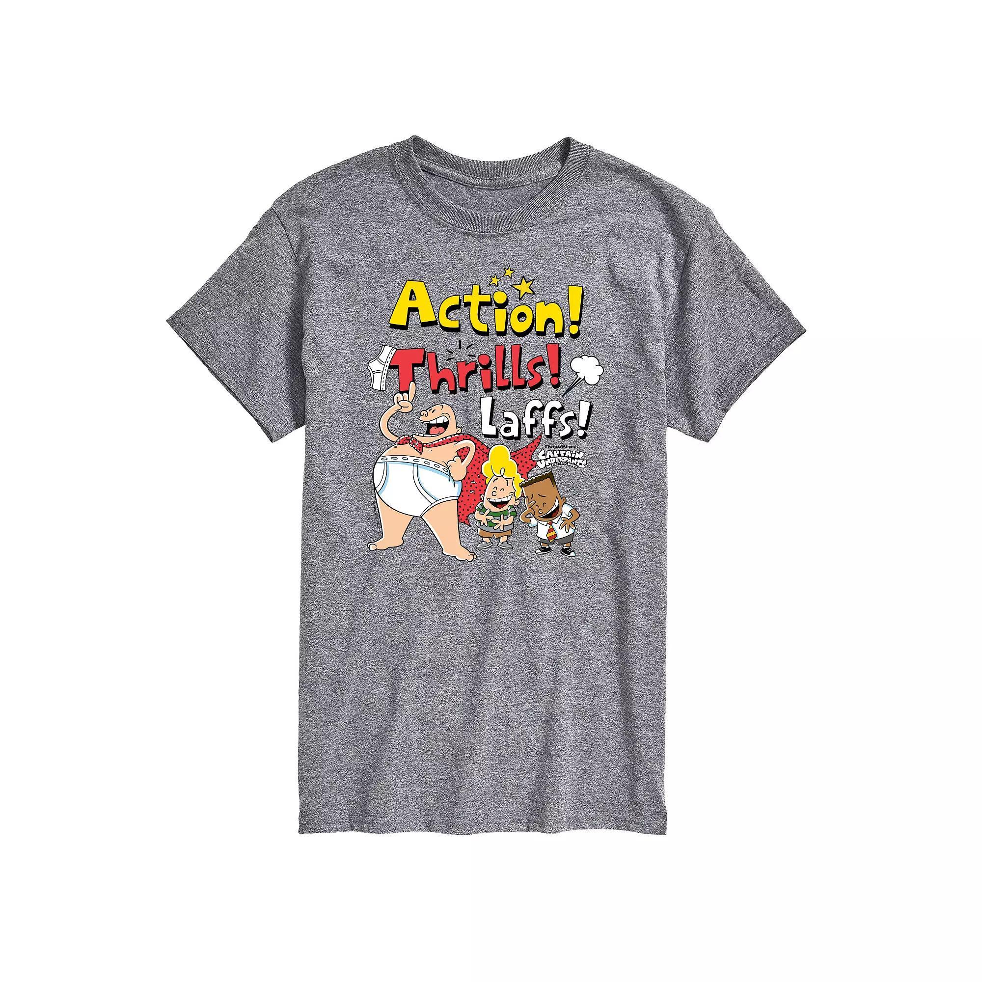 Big & Tall Captain Underpants Action Thrills Graphic Tee, Mens Product Image