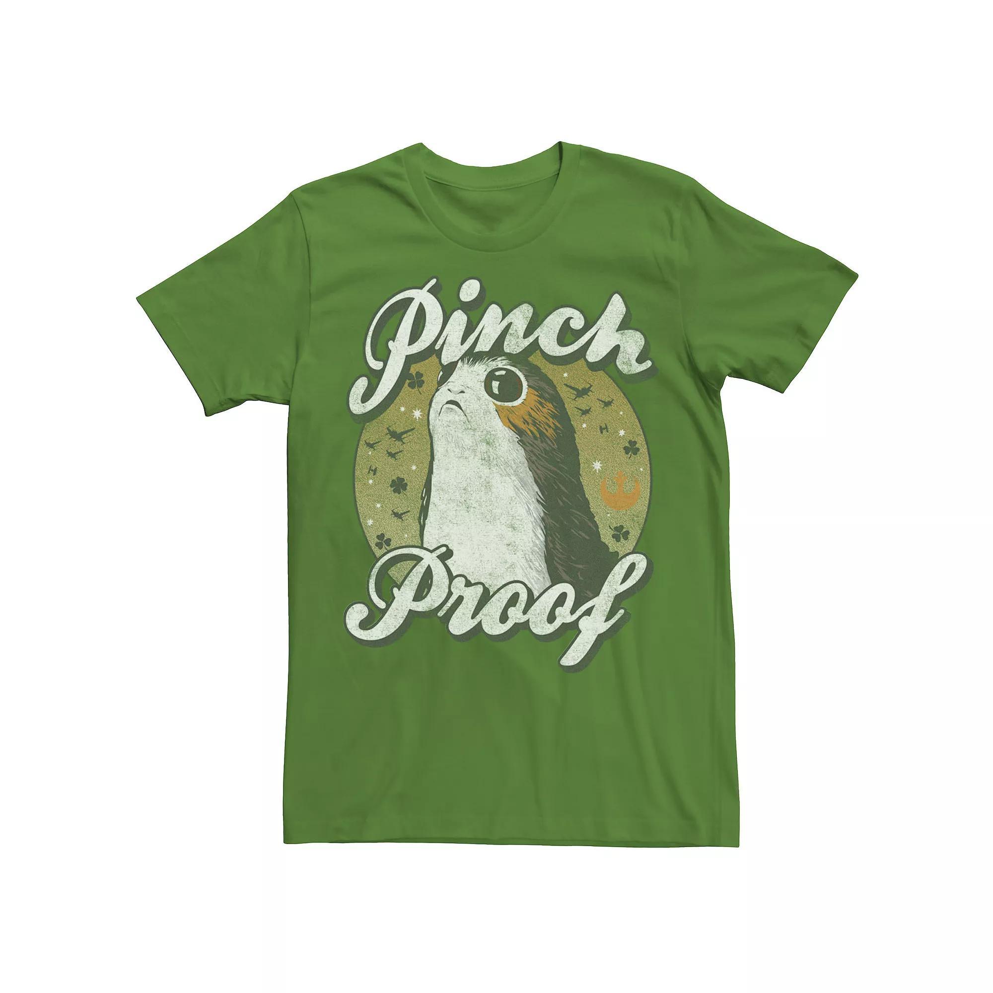 Men's Star Wars Pinch Proof Porg St Patricks Tee, Size: Small, Kelly Product Image