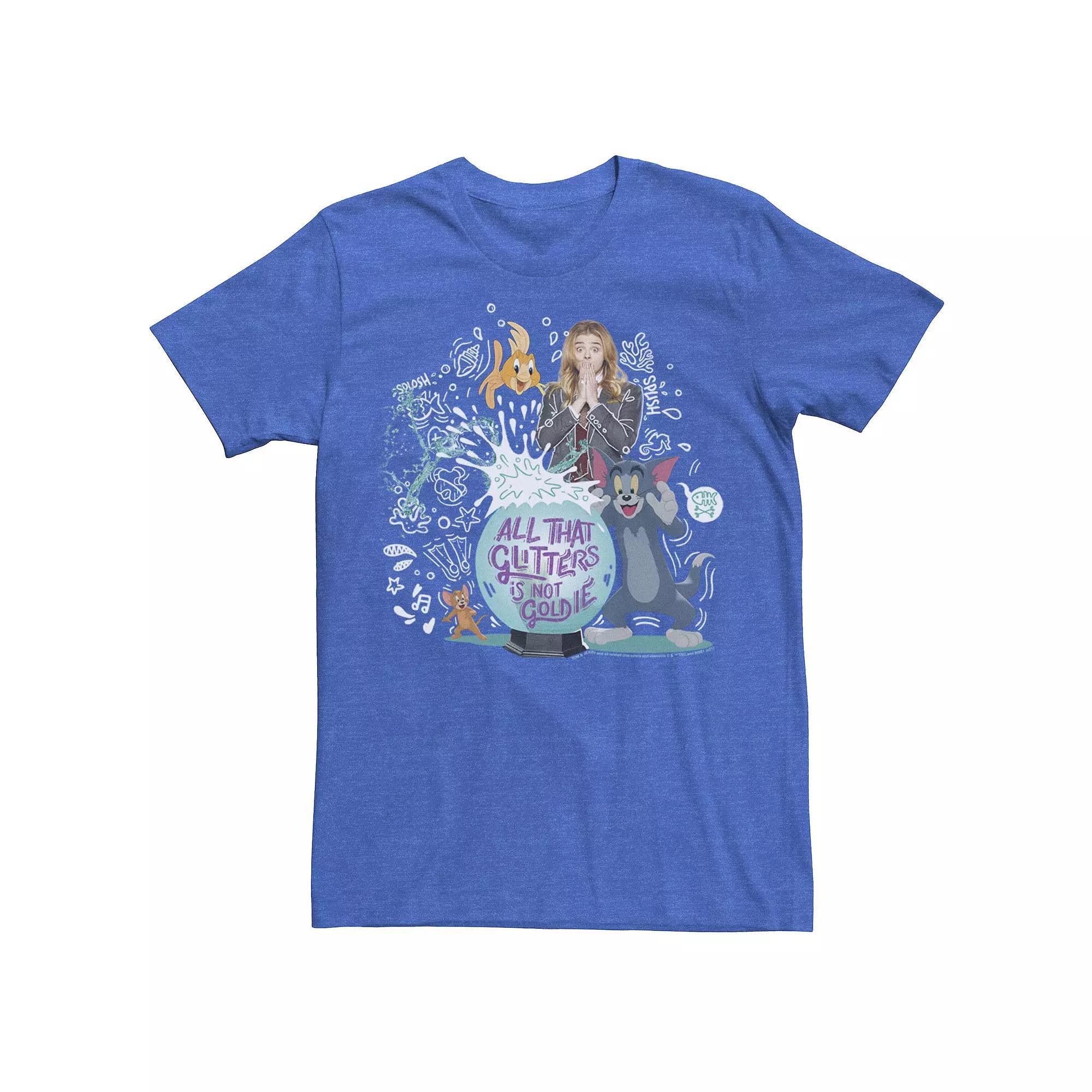 Men's Tom And Jerry All That Glitters Is Not Goldie Tee, Size: Medium, Royal Grey Product Image