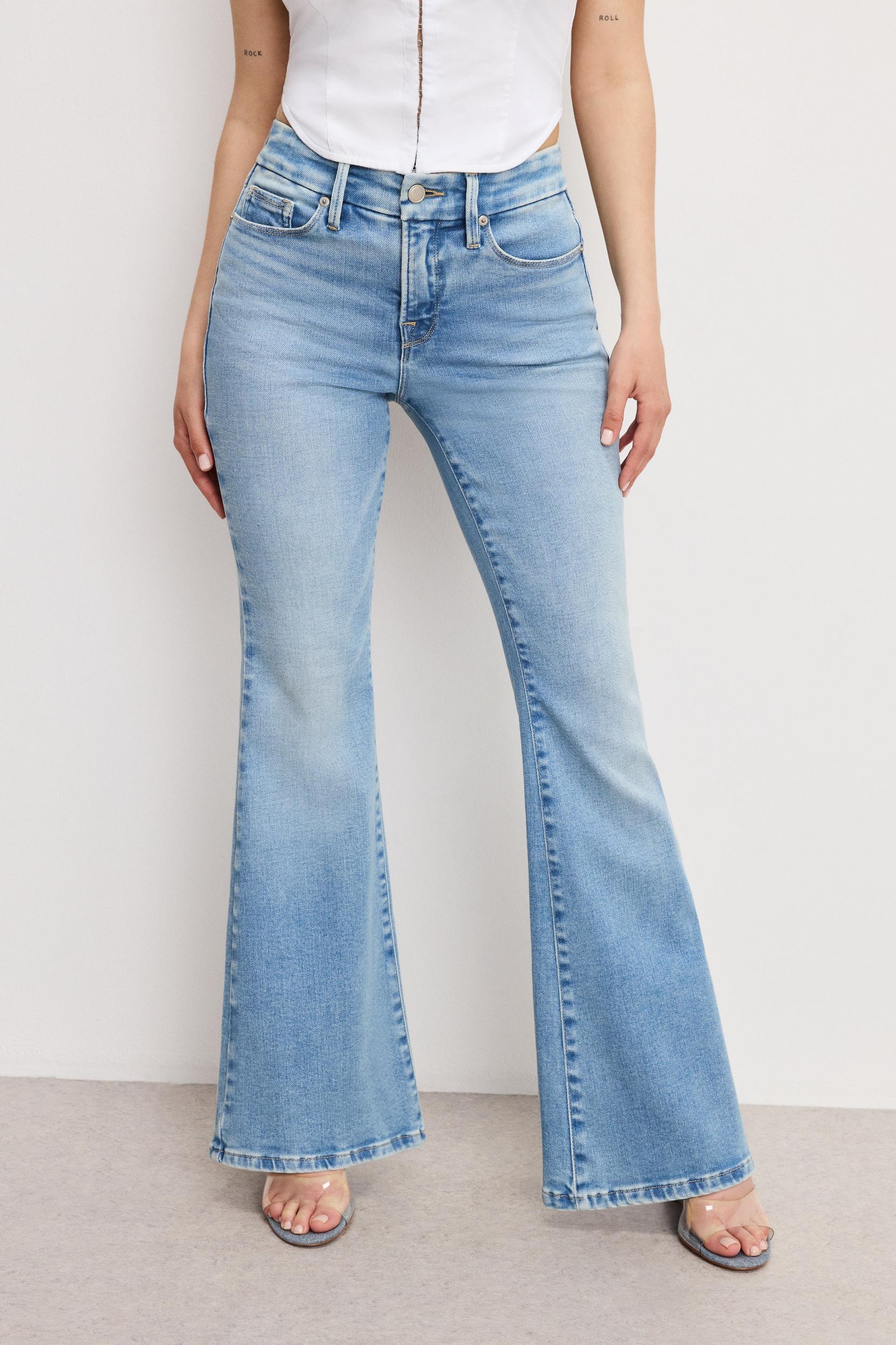 DOLLY JOLEANS PETITE FLARE JEANS | INDIGO1019 Product Image