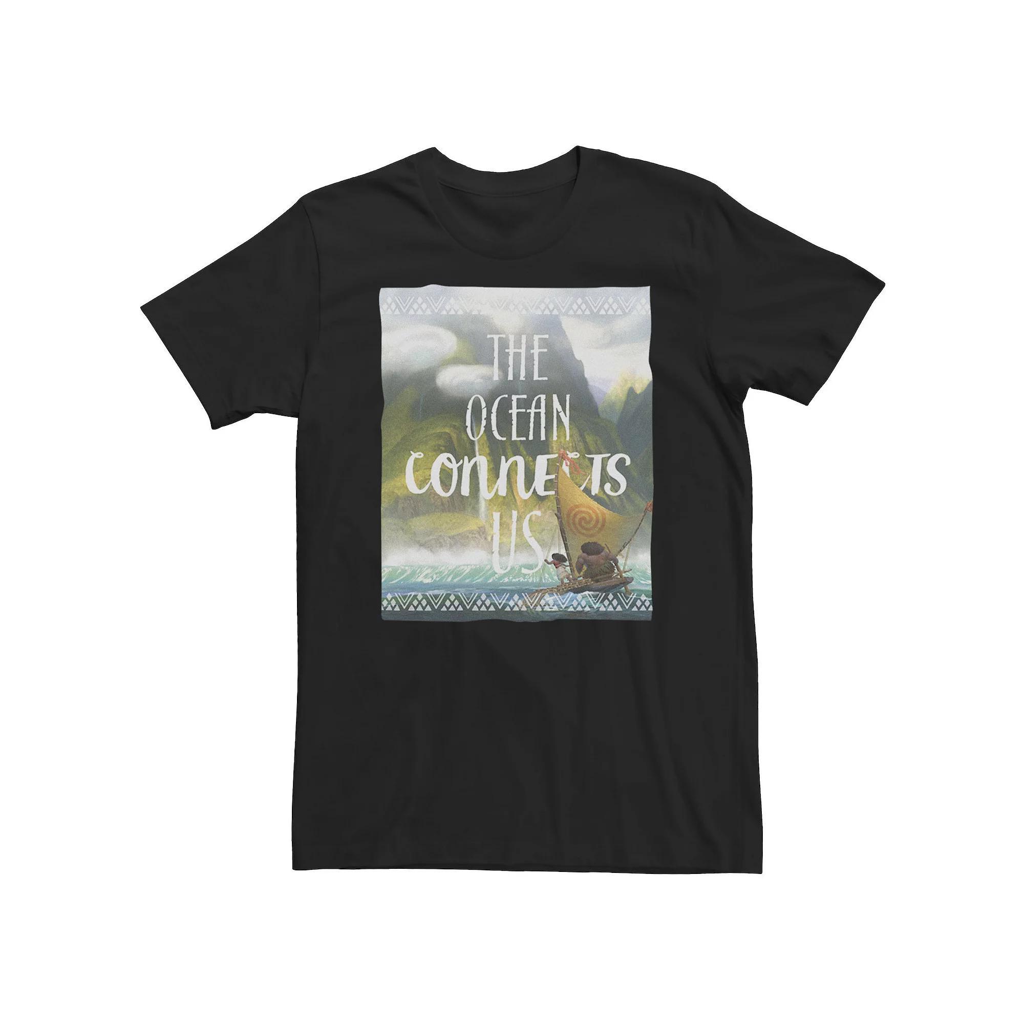 Big & Tall Disney Moana The Ocean Connects Us Tribal Tee, Mens Product Image