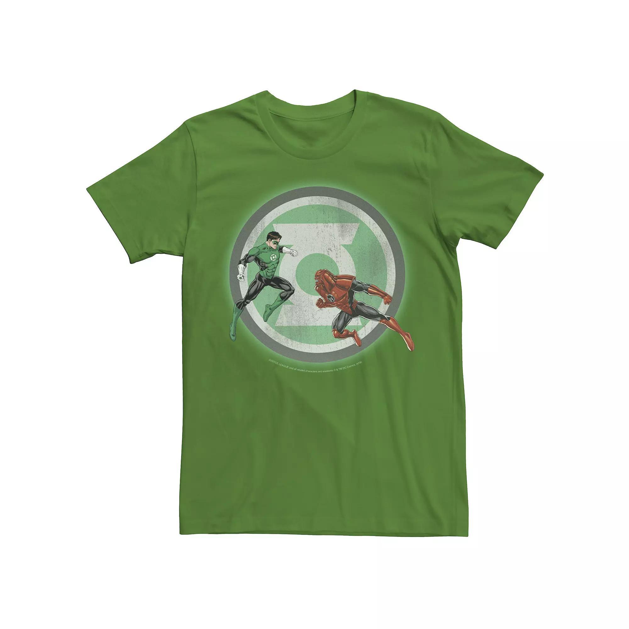 Men's DC Comics The Green Lantern Fight Poster Graphic Tee, Size: Small, Kelly Product Image