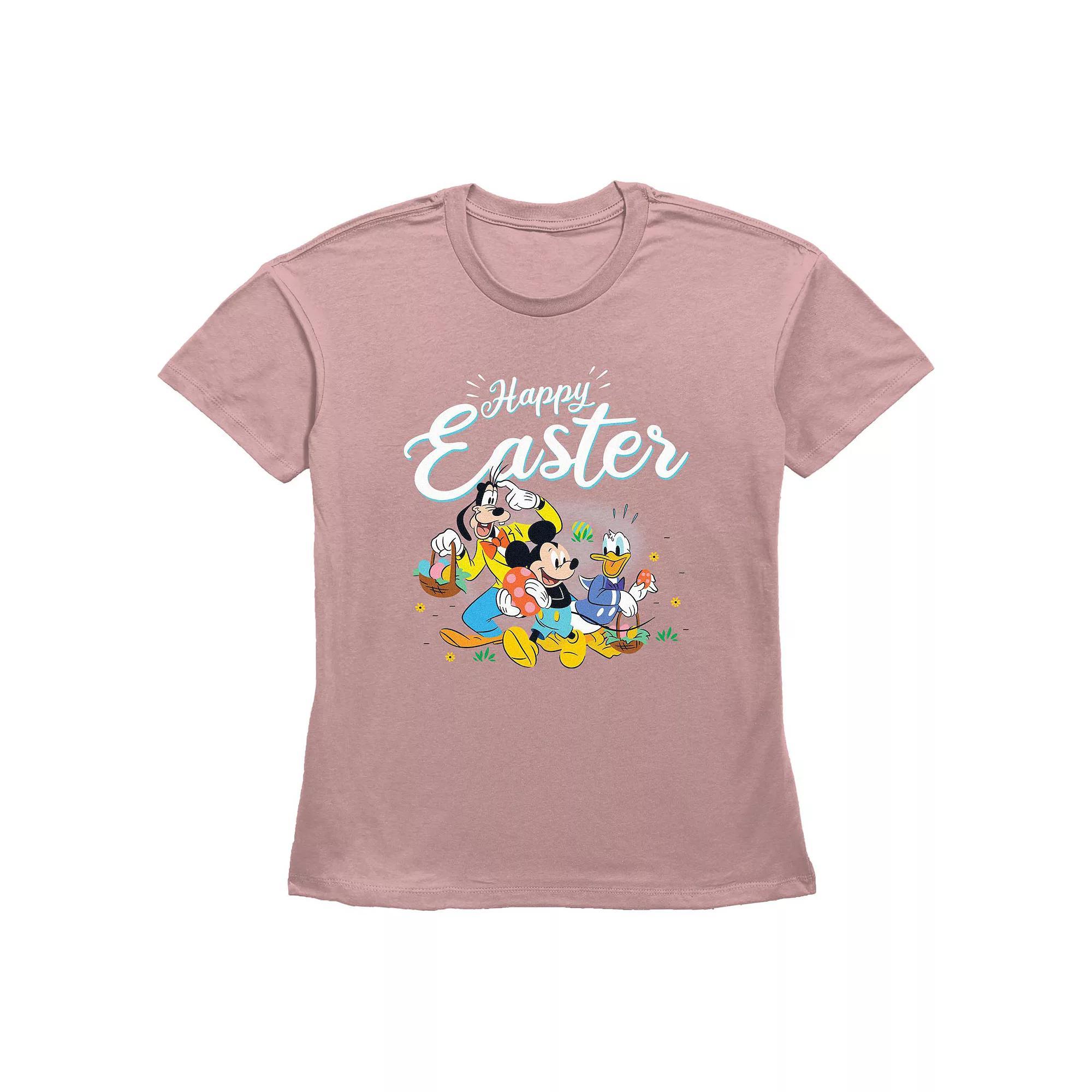 Disney's Mickey Mouse & Friends Happy Easter Women's Graphic Tee, Size: Small, Desert Pink Product Image