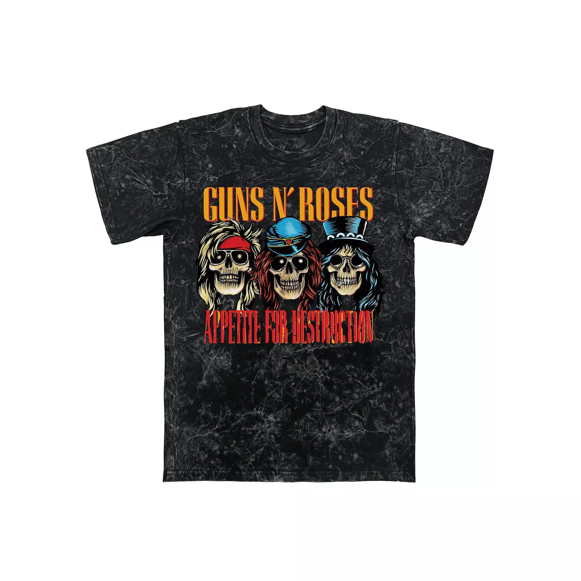 Mens Guns N Roses Skulls Graphic Tee Product Image