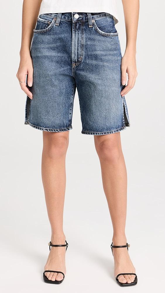 AGOLDE Vida High Rise Relaxed Straight Shorts | Shopbop Product Image
