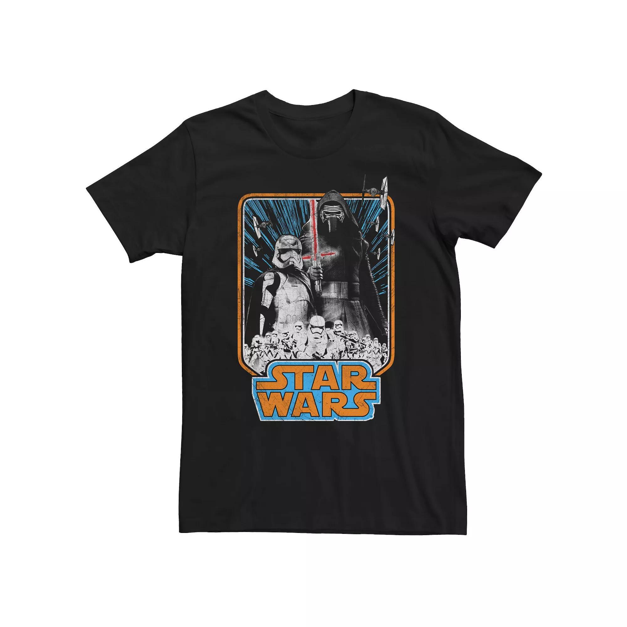 Big & Tall Star Wars Episode 7 The Force Awakens Kylo Ren Stormtroopers Box Tee, Men's, Size: 4XL, Black Product Image