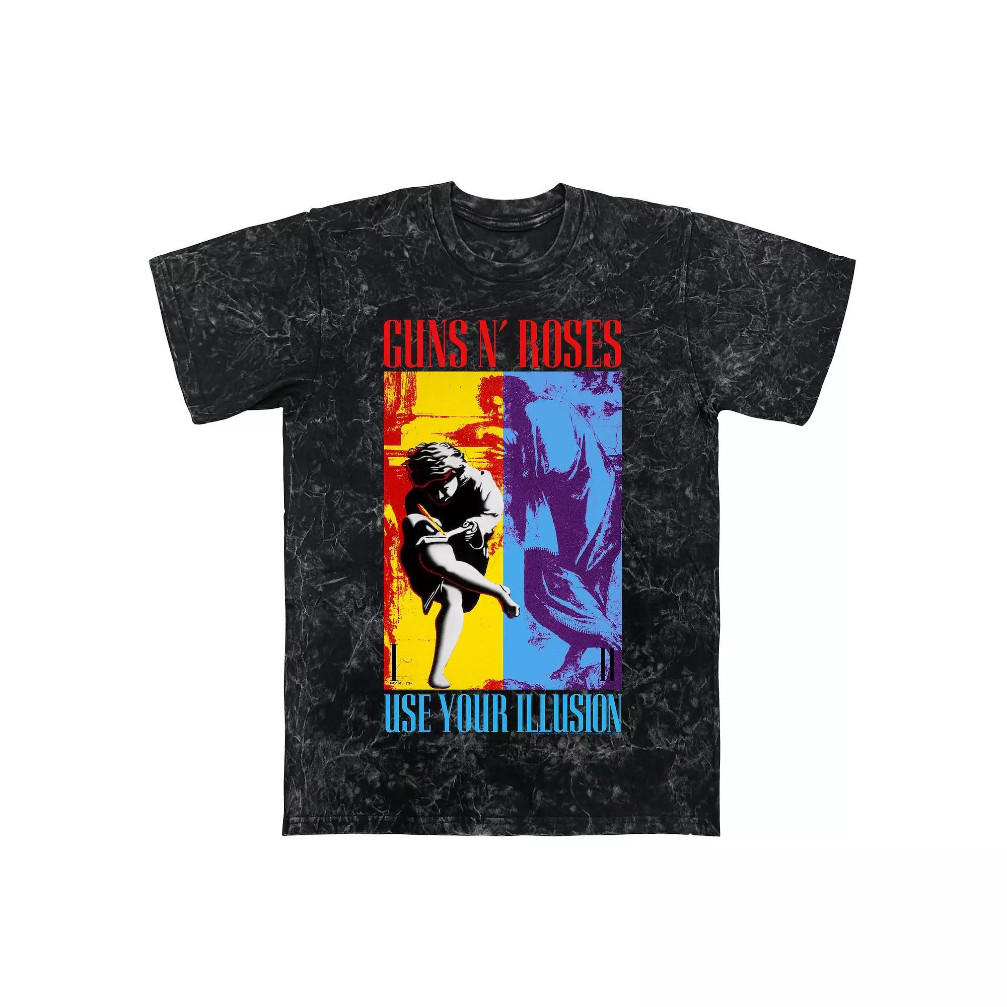 Men's Guns N' Roses Use Your Illusion '93 Mineral Wash Graphic Tee, Size: Large, Black Mineral Wash Product Image