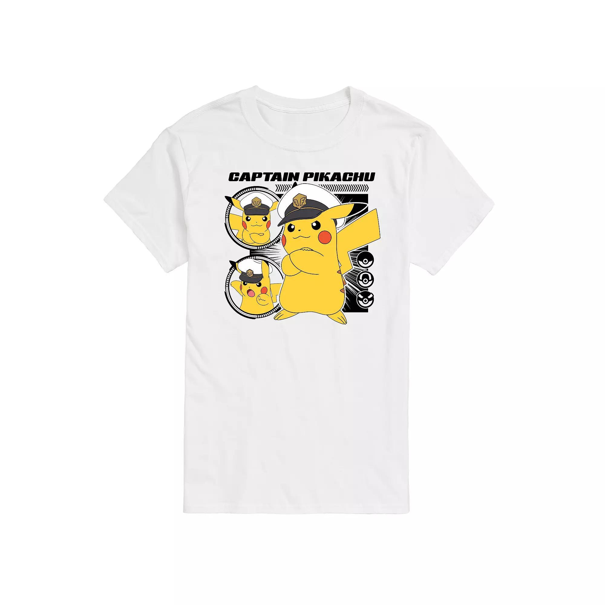 Mens Pokemon Captain Pikachu Graphic Tee Product Image