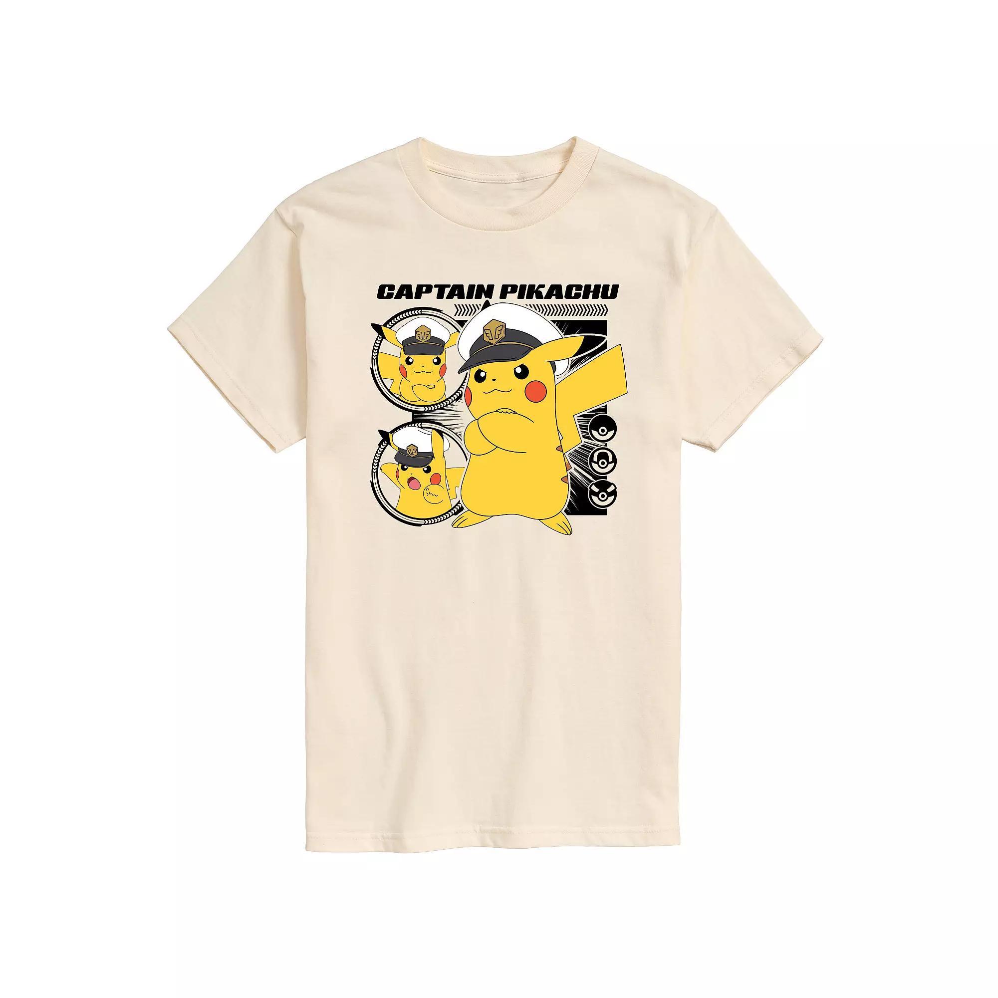 Mens Pokemon Captain Pikachu Graphic Tee Product Image