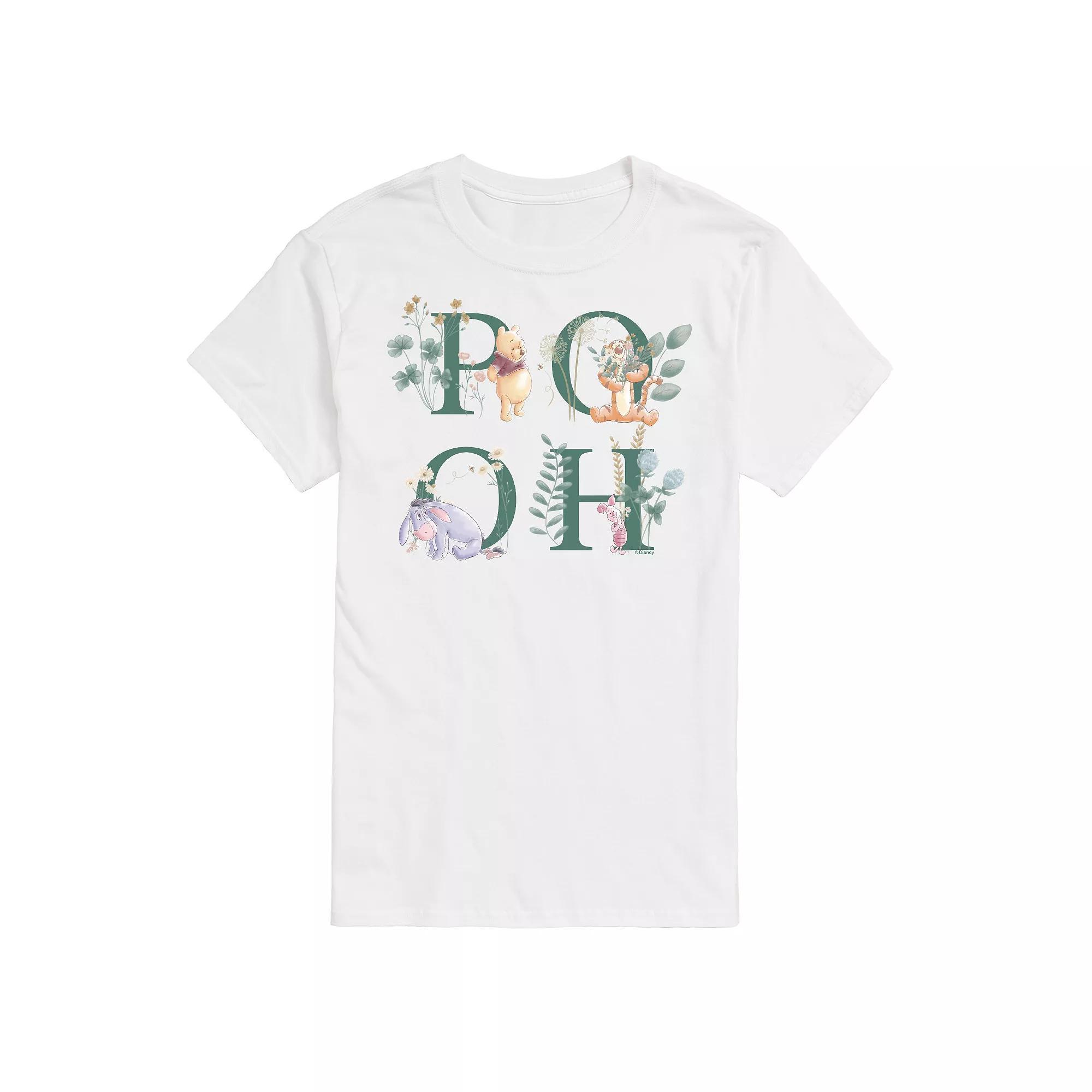 Disneys Winnie the Pooh Big & Tall Flowers Graphic Tee, Mens Product Image