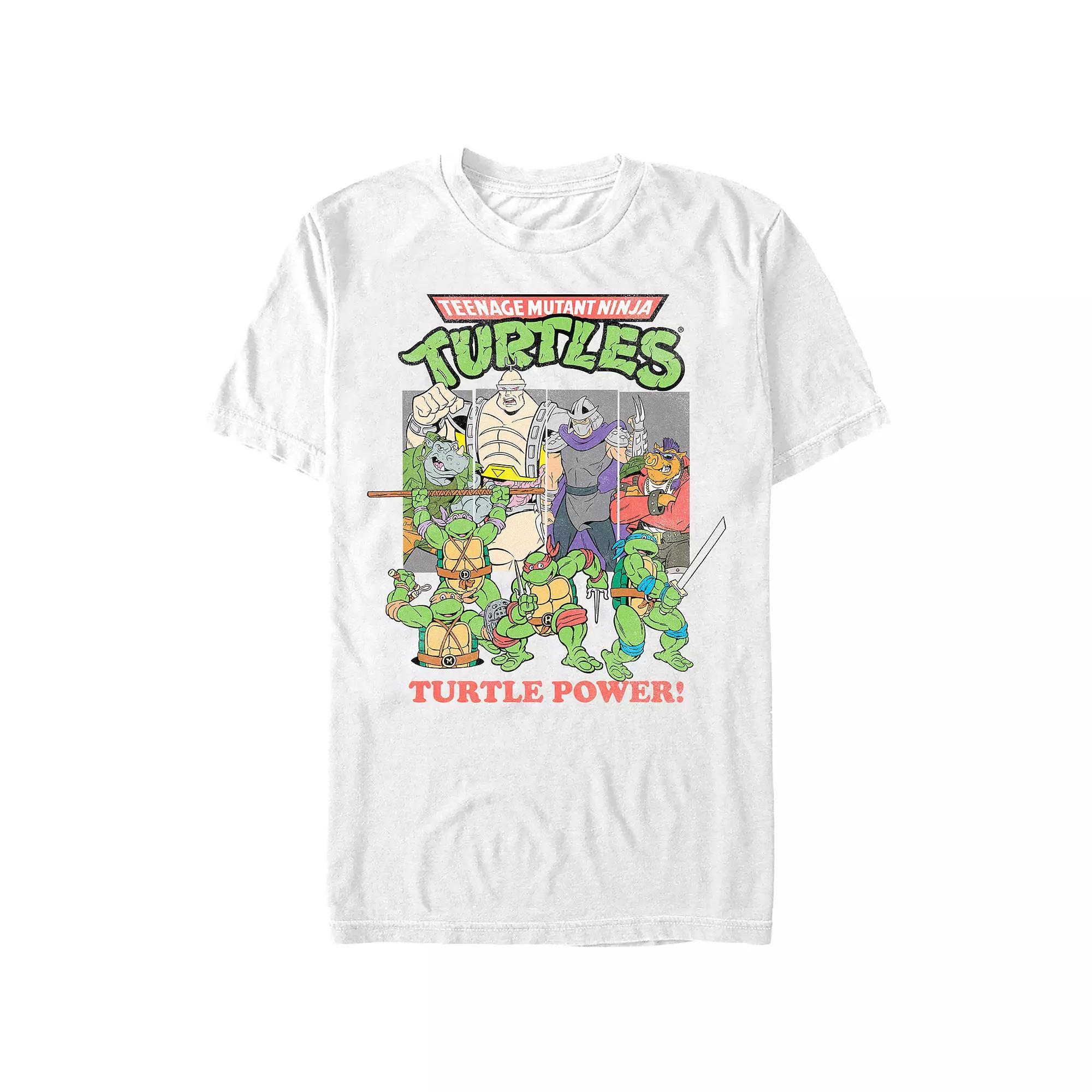 Men's Teenage Mutant Ninja Turtles Classic Poster Graphic Tee, Size: Large, White Product Image