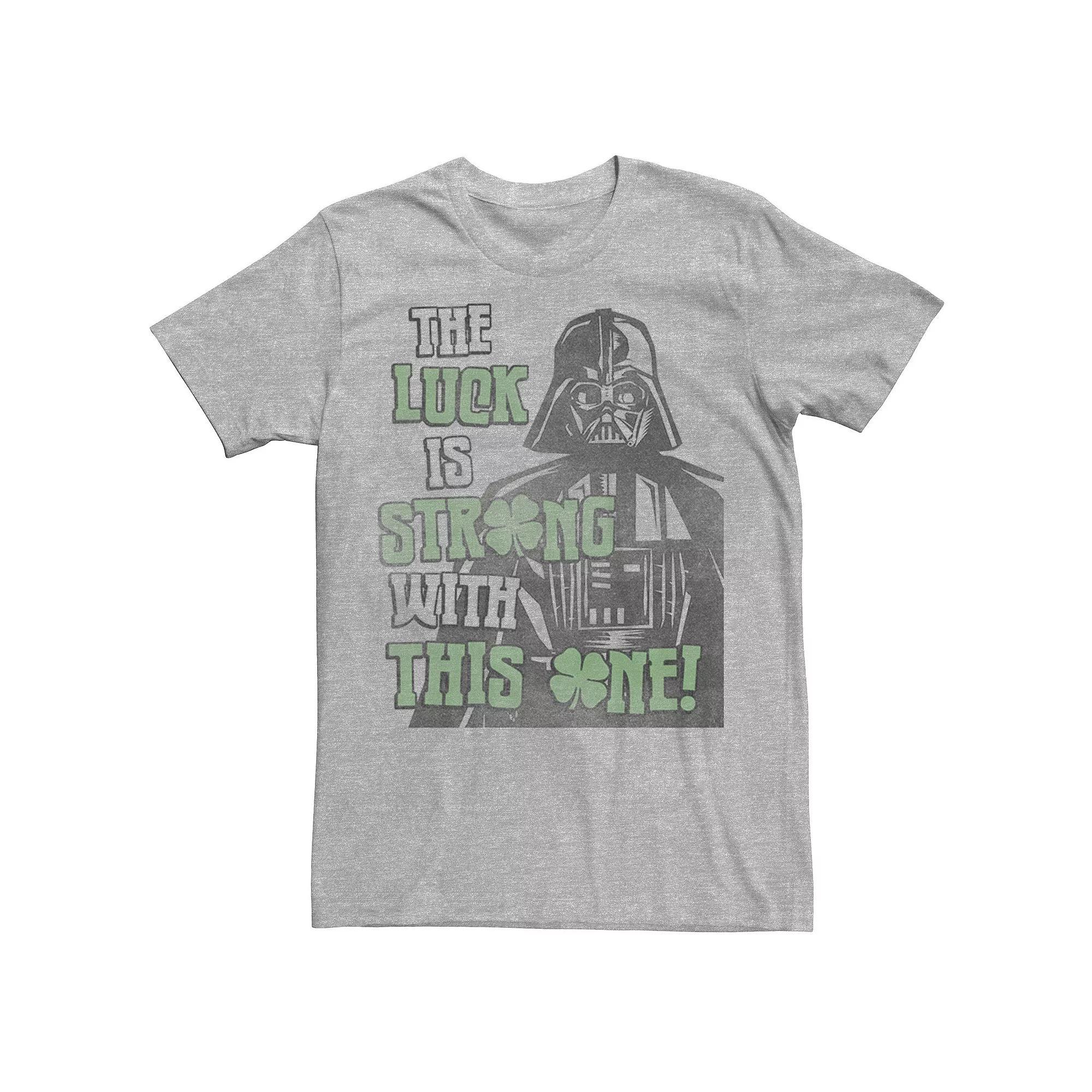 Men's Star Wars Vader Good Luck Tee, Size: Medium, Athletic Grey Product Image