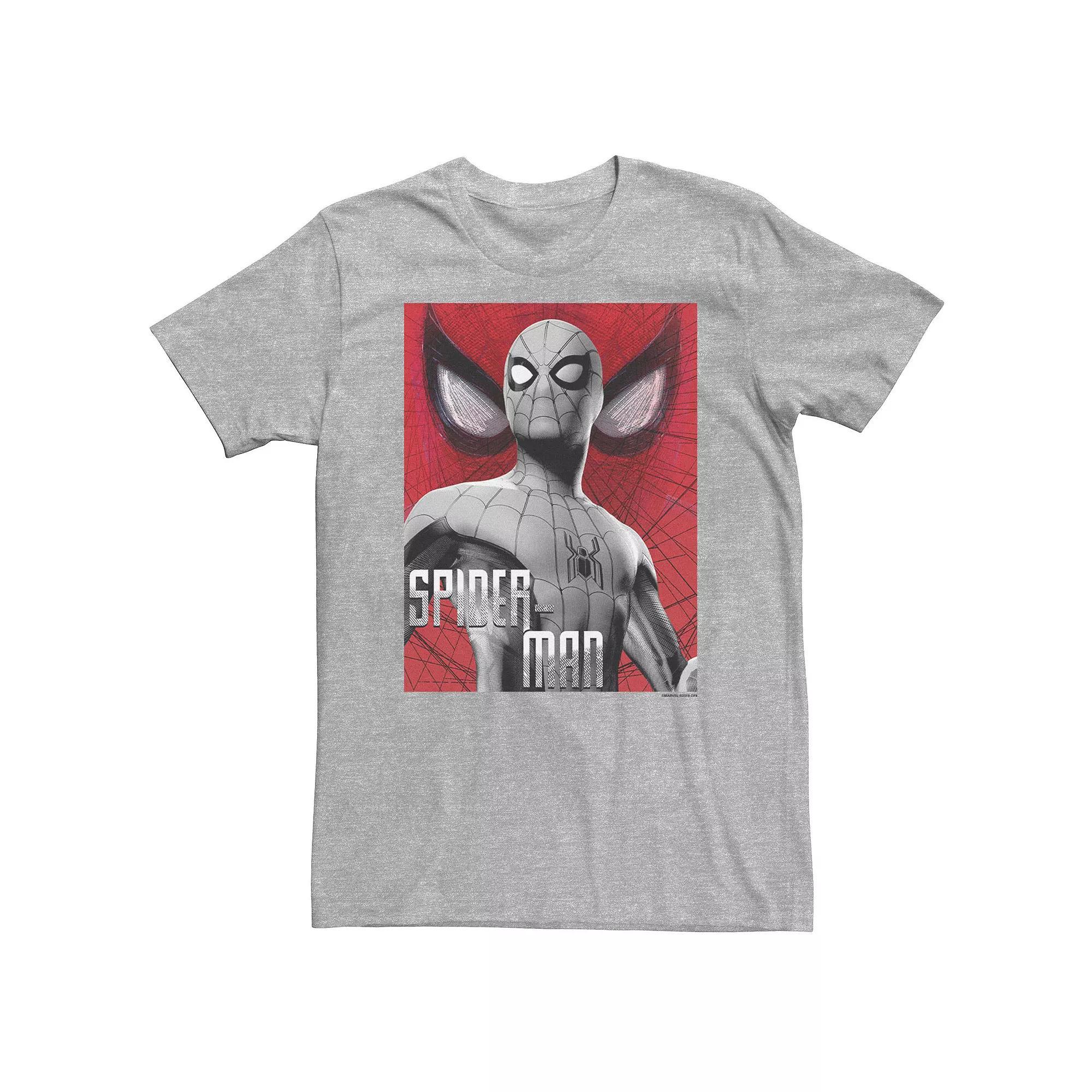 Big & Tall Marvel Spider-Man Far From Home Ornate Poster Graphic Tee, Men's, Size: XXL Tall, Athletic Grey Product Image