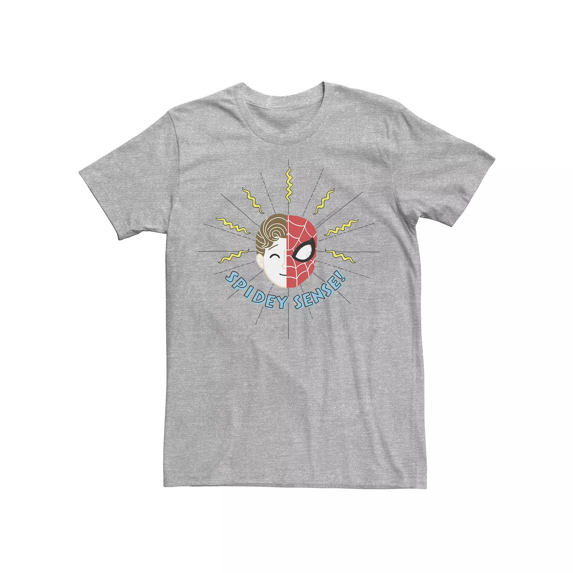 Mens Marvel Spider-Man Far From Home Spidey Sense Portrait Graphic Tee Athletic Grey Product Image