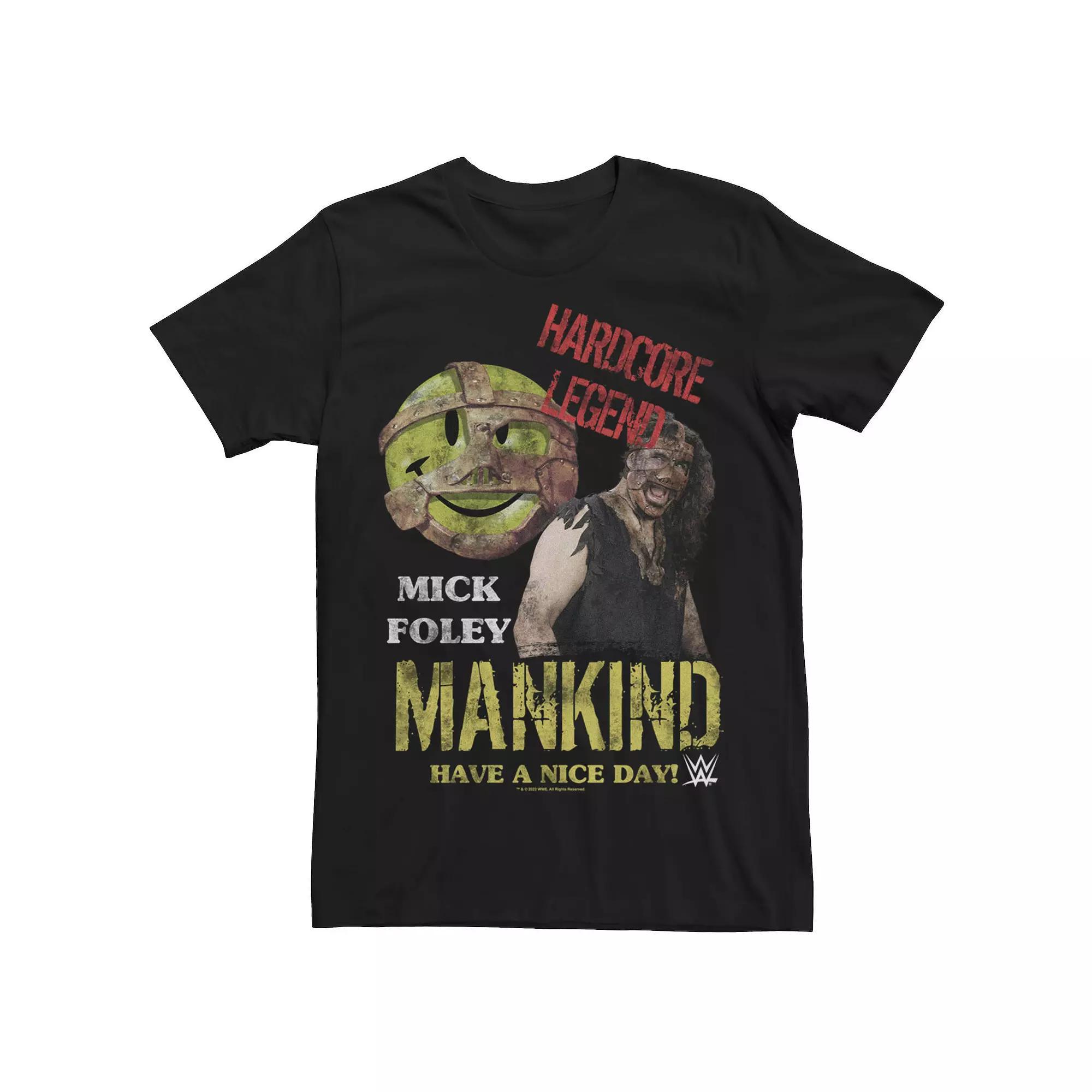 Men's WWE Mike Foley Hardcore Legend Mankind Tee, Size: XXL, Black Product Image