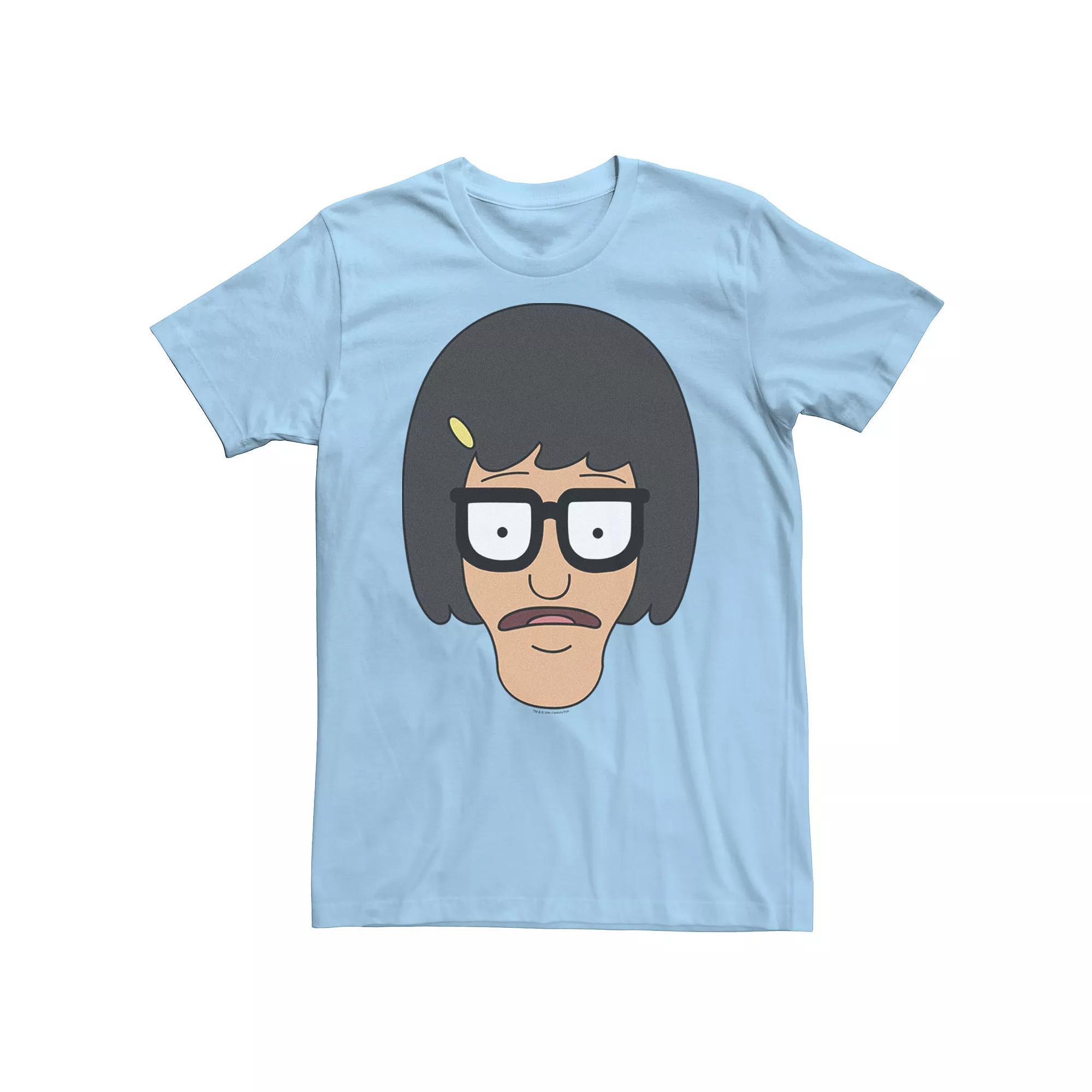Men's Bob's Burgers Tina Big Face Portrait Tee, Size: Large, Light Blue Product Image