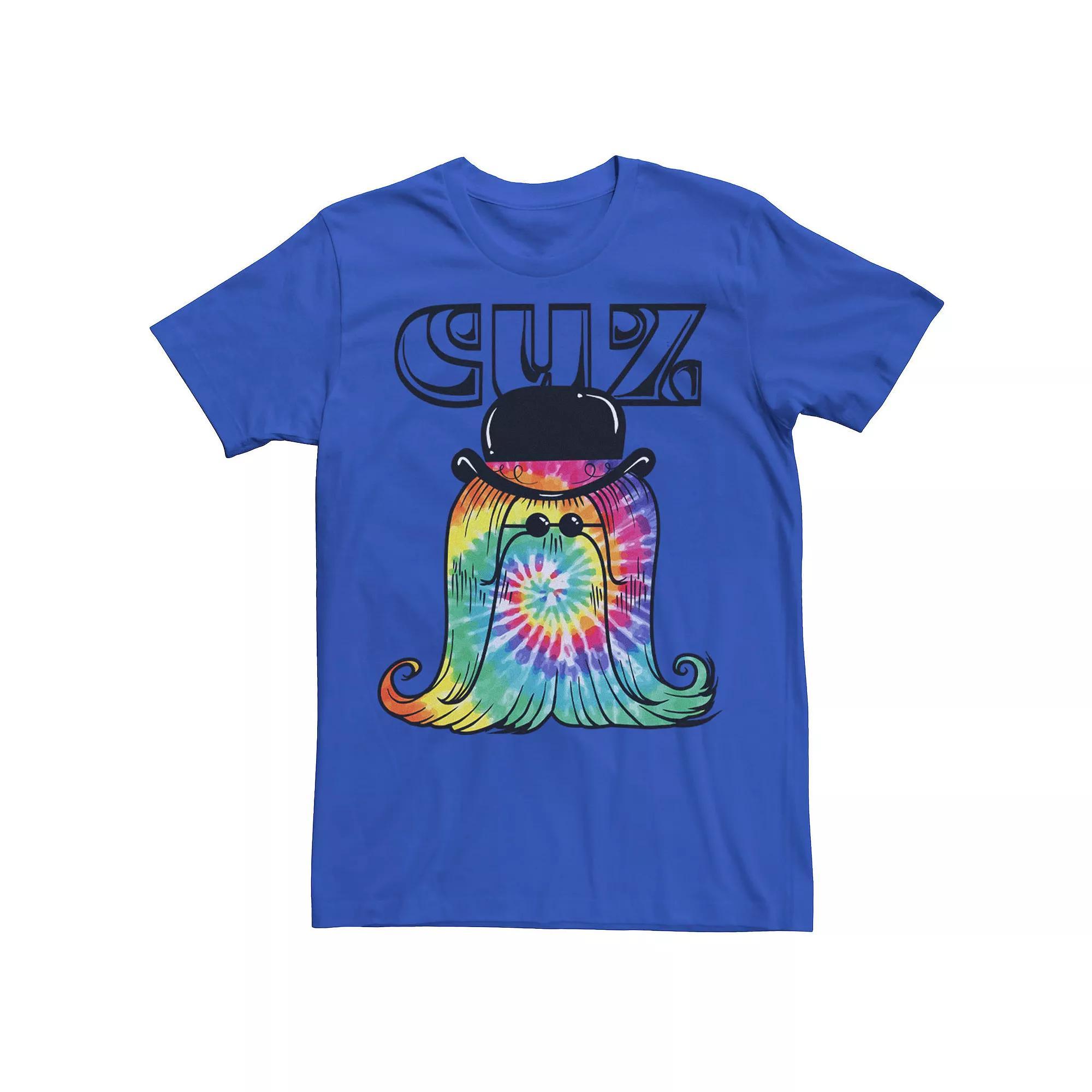 Men's The Addams Family Cousin It Cuz Tie Dye Tee, Size: XL, Royal Product Image
