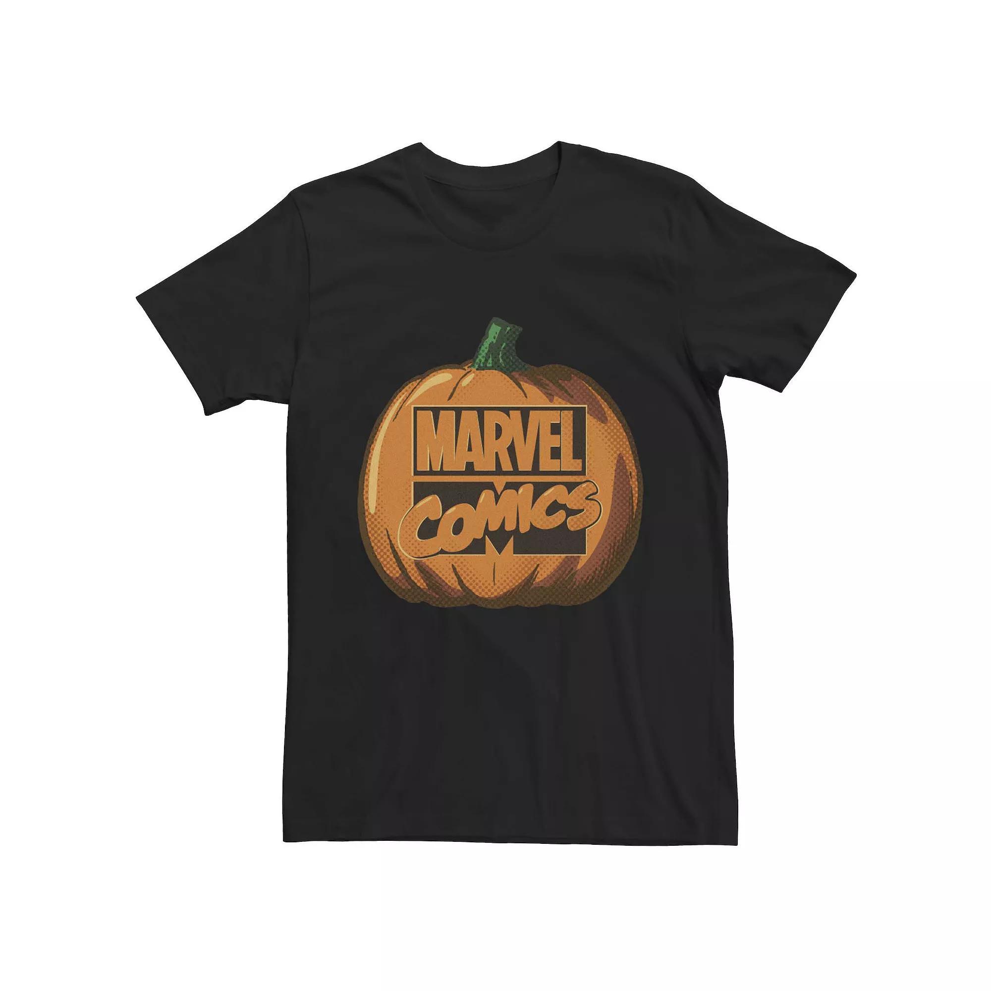 Men's Marvel Comics Pumpkin Tee, Size: XXL, Black Product Image