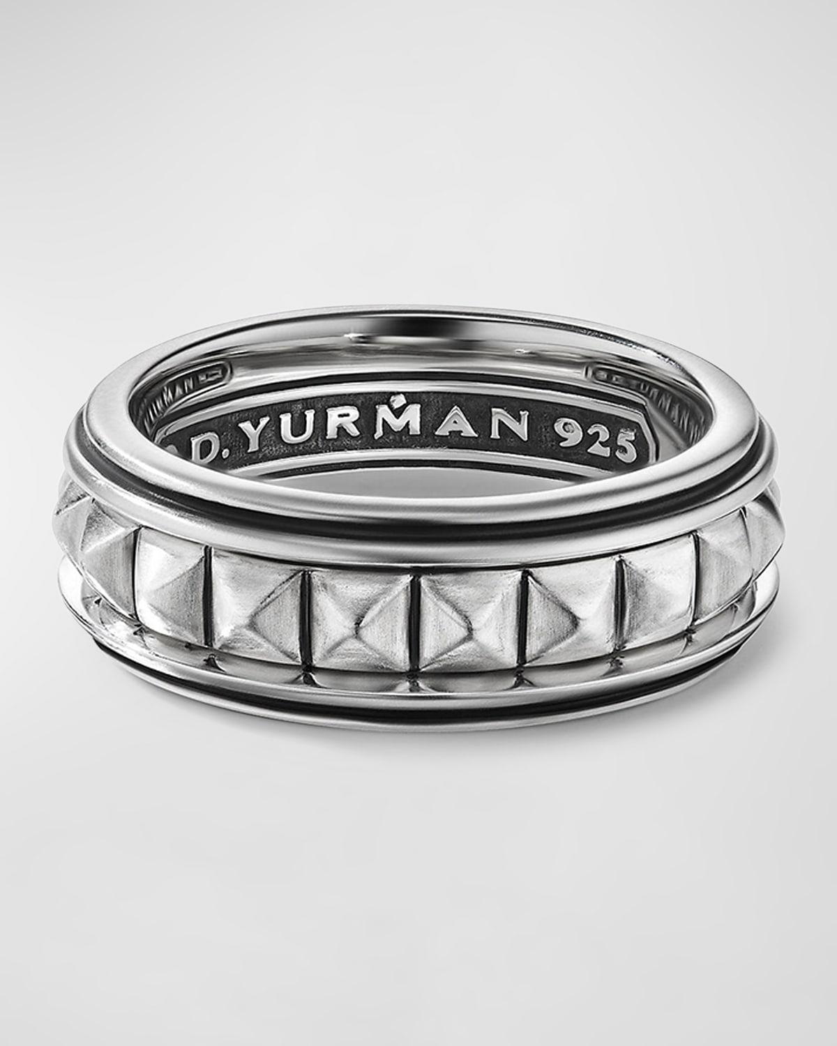 David Yurman Mens Sterling Silver Pyramid Band Product Image