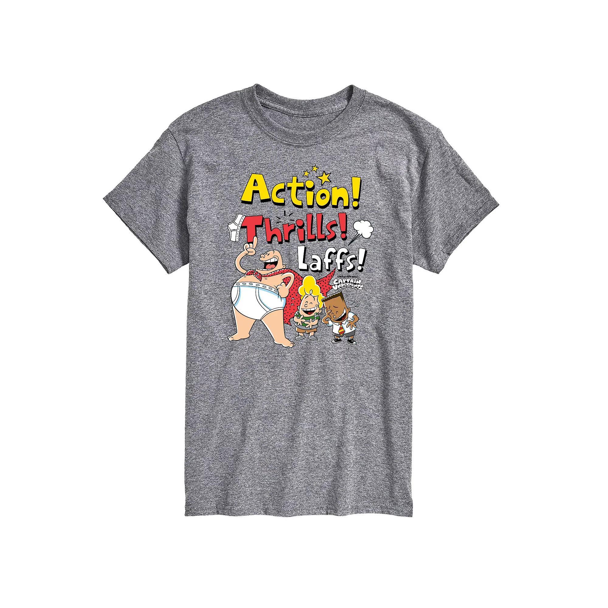 Big & Tall Captain Underpants Action Thrills Graphic Tee, Mens Product Image