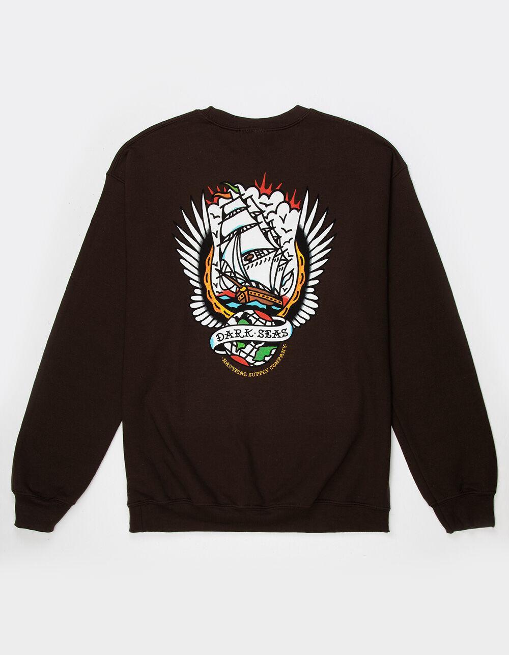 DARK SEAS Worldwide Mens Crewneck Sweatshirt - BROWN Product Image