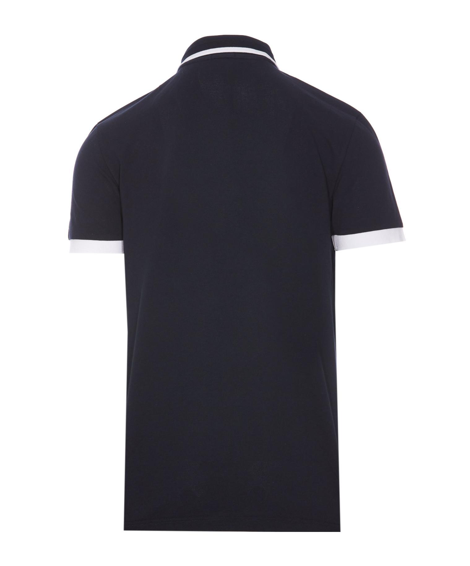 HUGO BOSS Logo-print Cotton Polo Shirt In Black Product Image