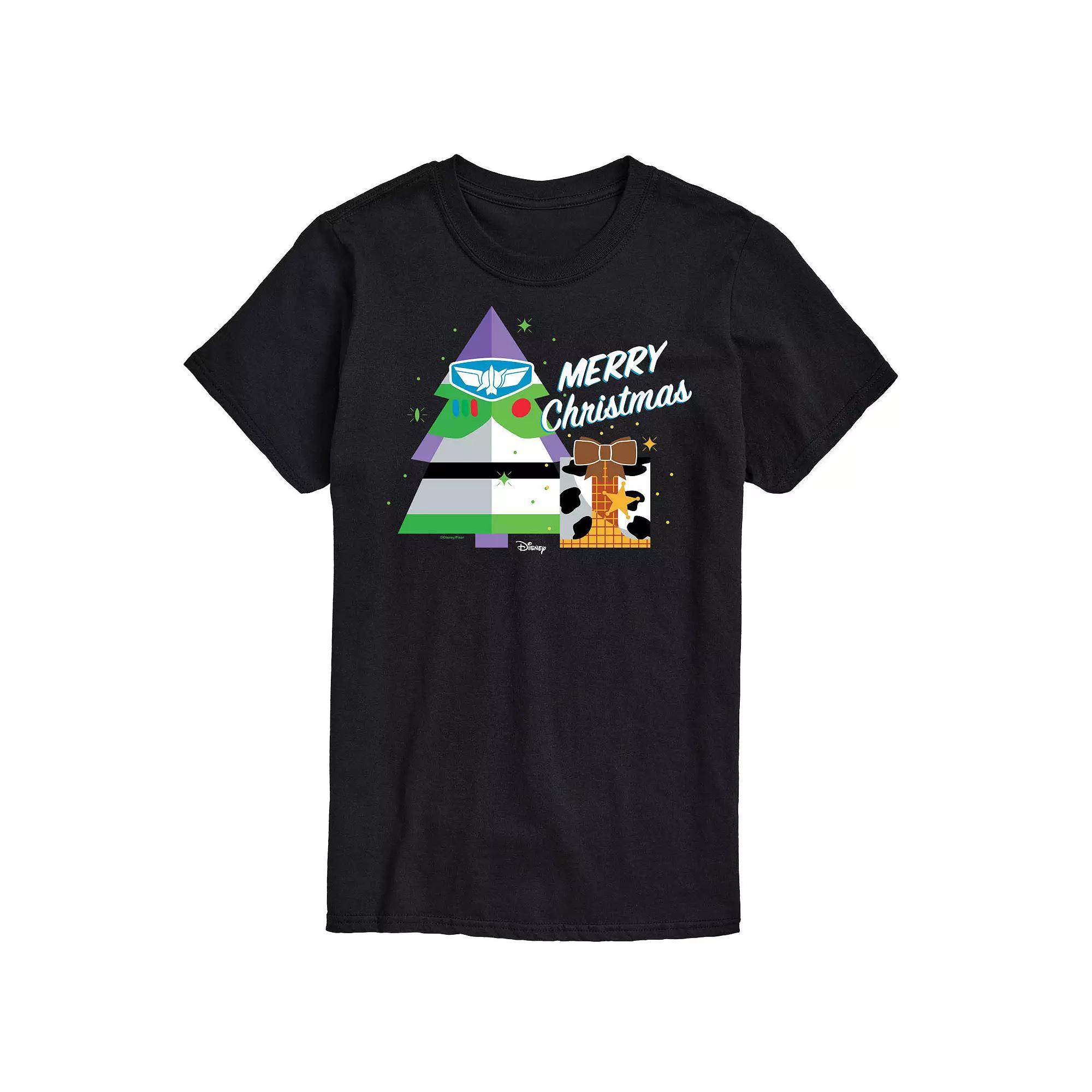 Disney / Pixar's Toy Story Men's Merry Christmas Graphic Tee, Size: Large, Black Product Image