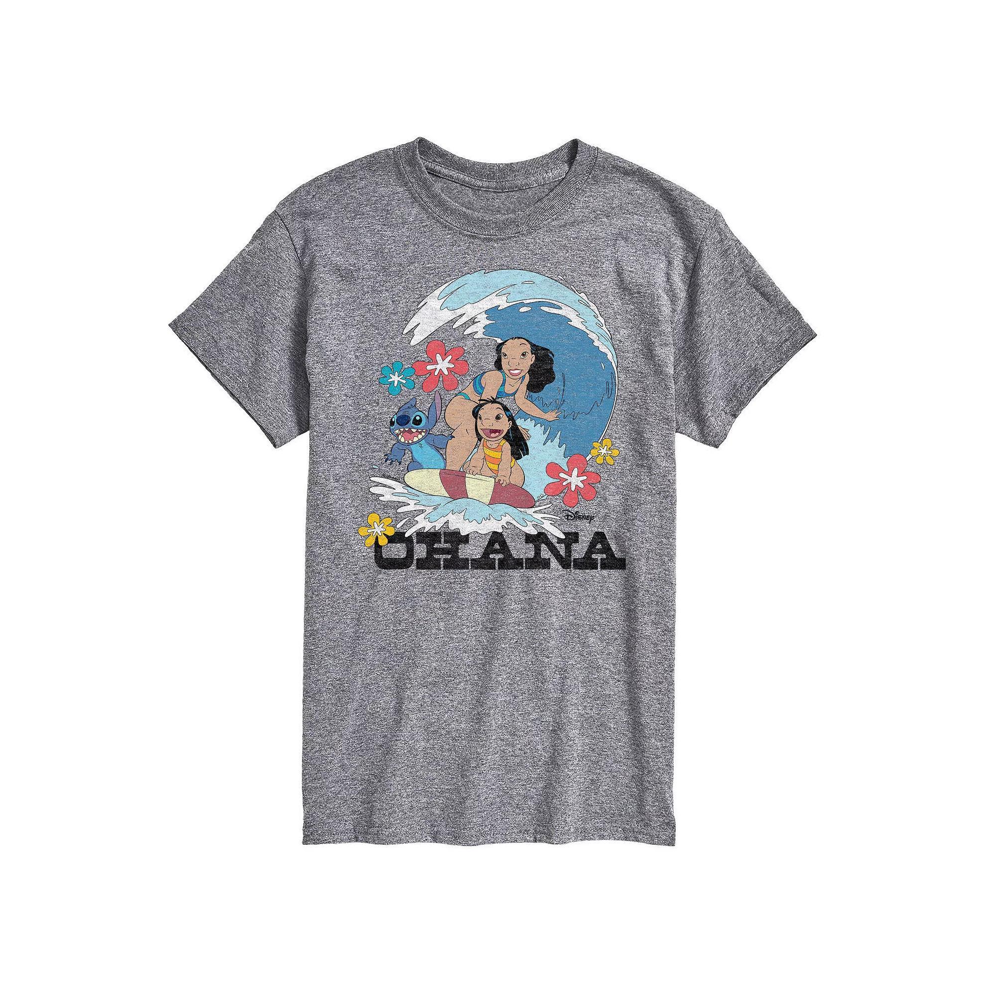 Disneys Lilo & Stitch Big & Tall Ohana Surfing Graphic Tee, Mens Product Image