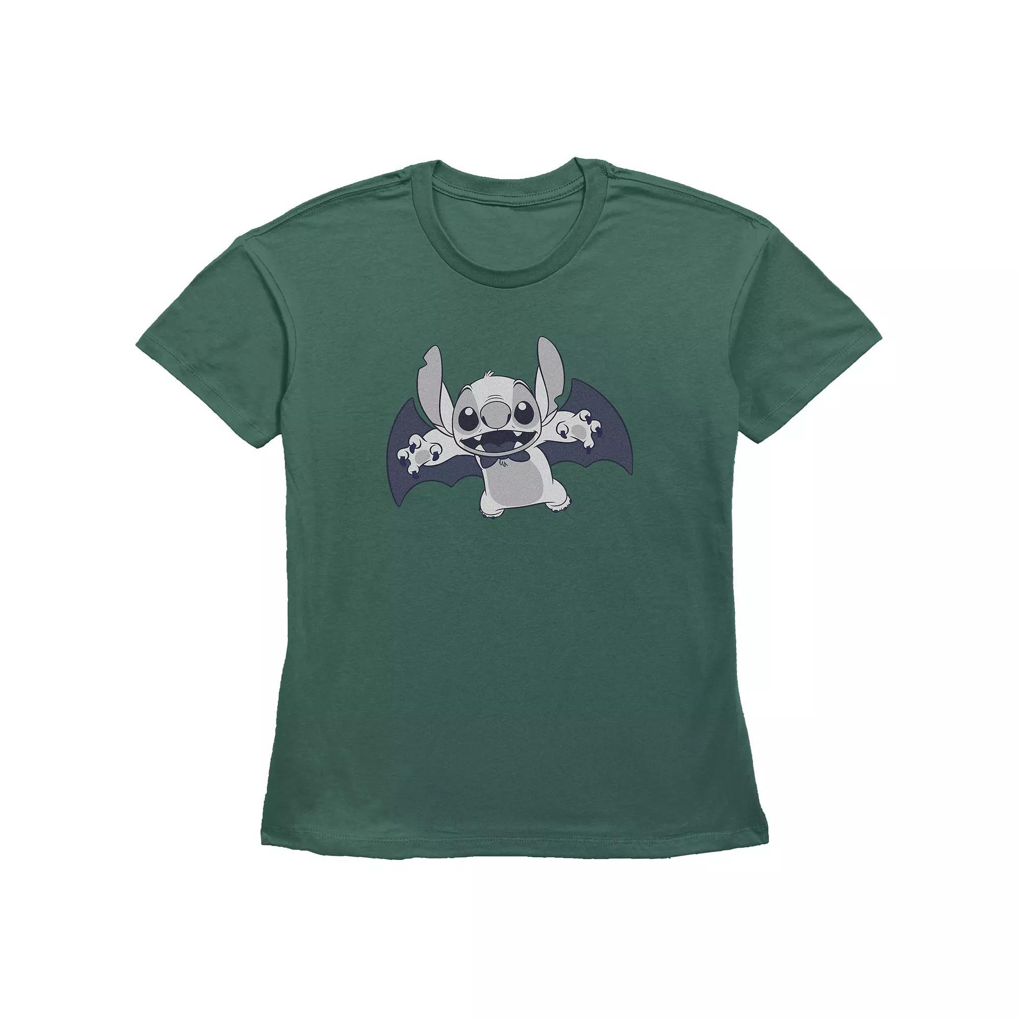 Disney's Lilo & Stitch Vampire Stitch Women's Graphic Tee, Size: Large, Green Product Image