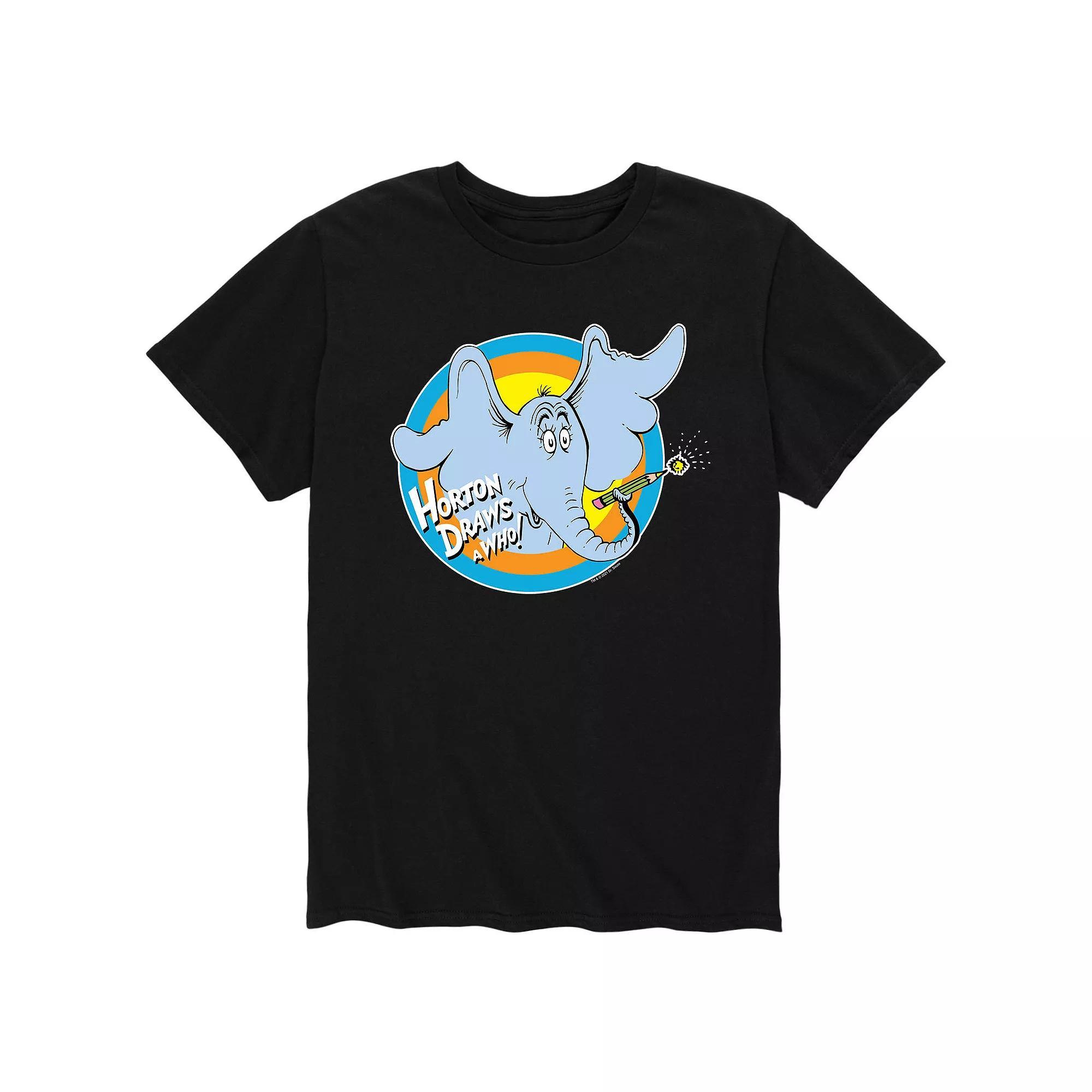 Mens Dr. Suess Horton Draws Tee Product Image
