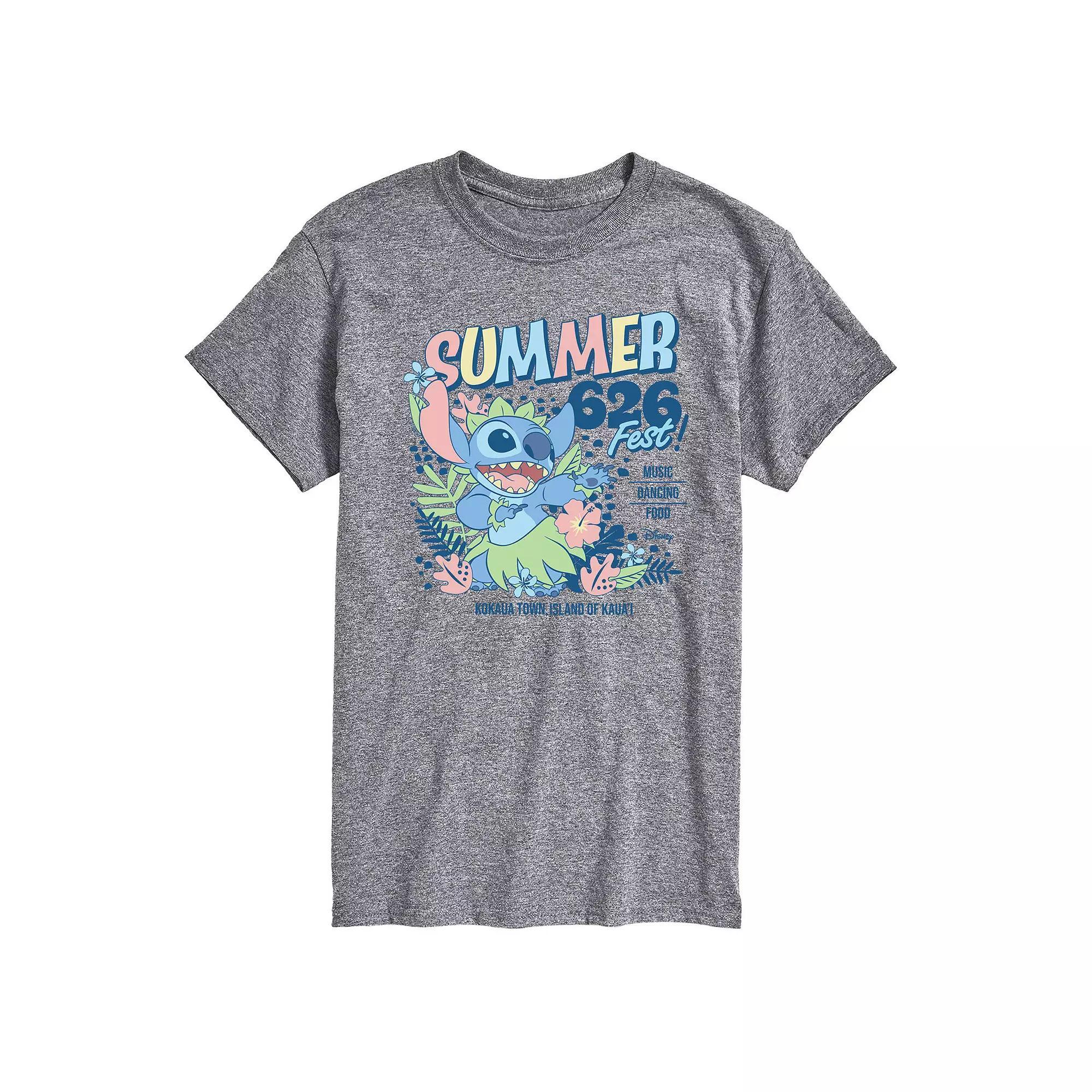 Disney's Lilo & Stitch Men's Summer 626 Fest Graphic Tee, Size: Small, Ivory Product Image