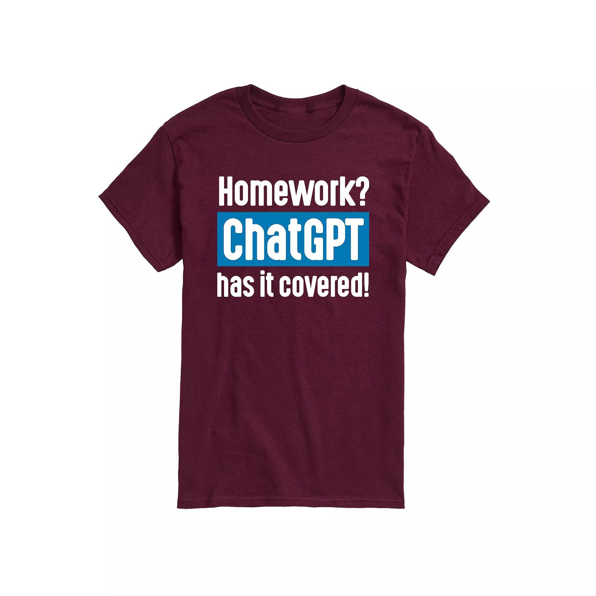 Big & Tall ChatGPT Has Homework Covered Graphic Tee, Mens Product Image
